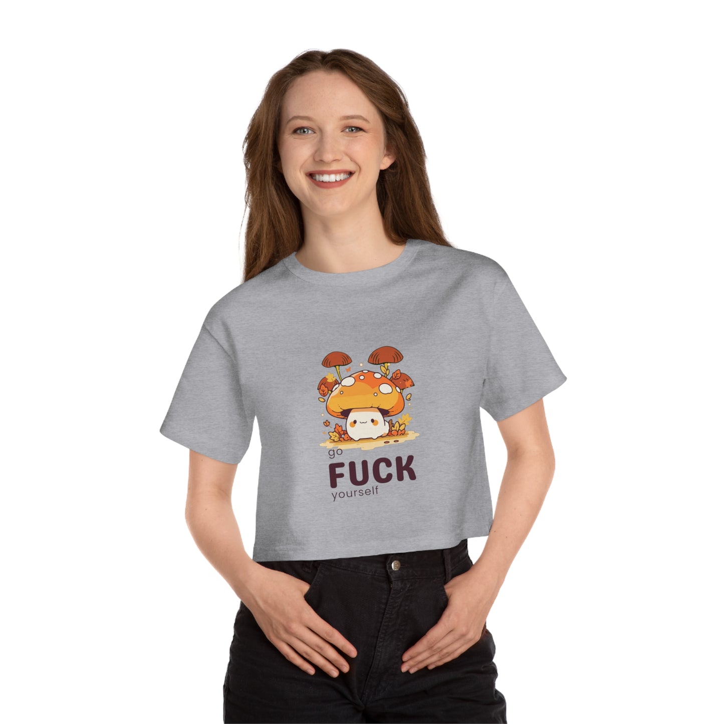GFY Baby Mushroom Cropped T-Shirt