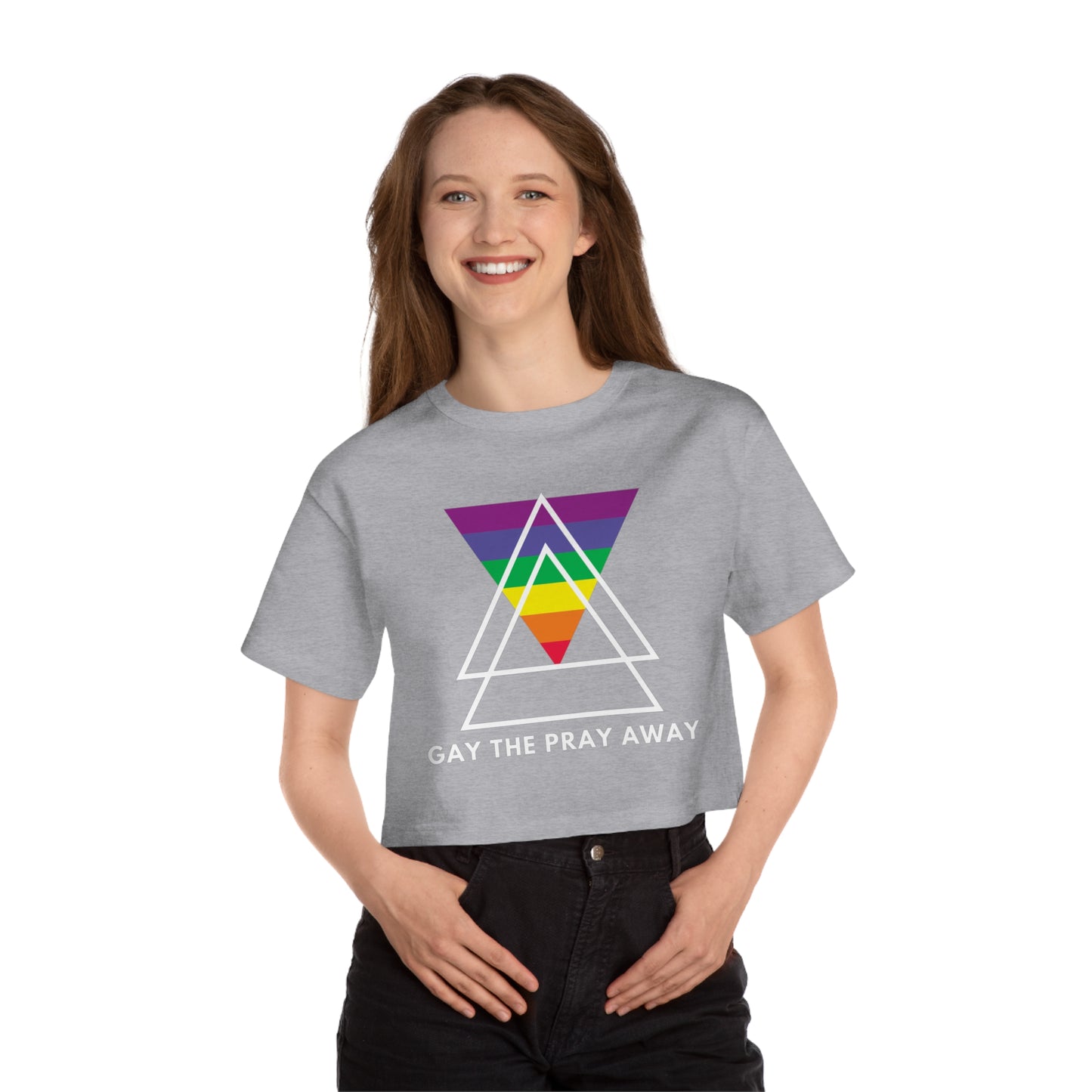 "GAY THE PRAY AWAY" Cropped T-Shirt