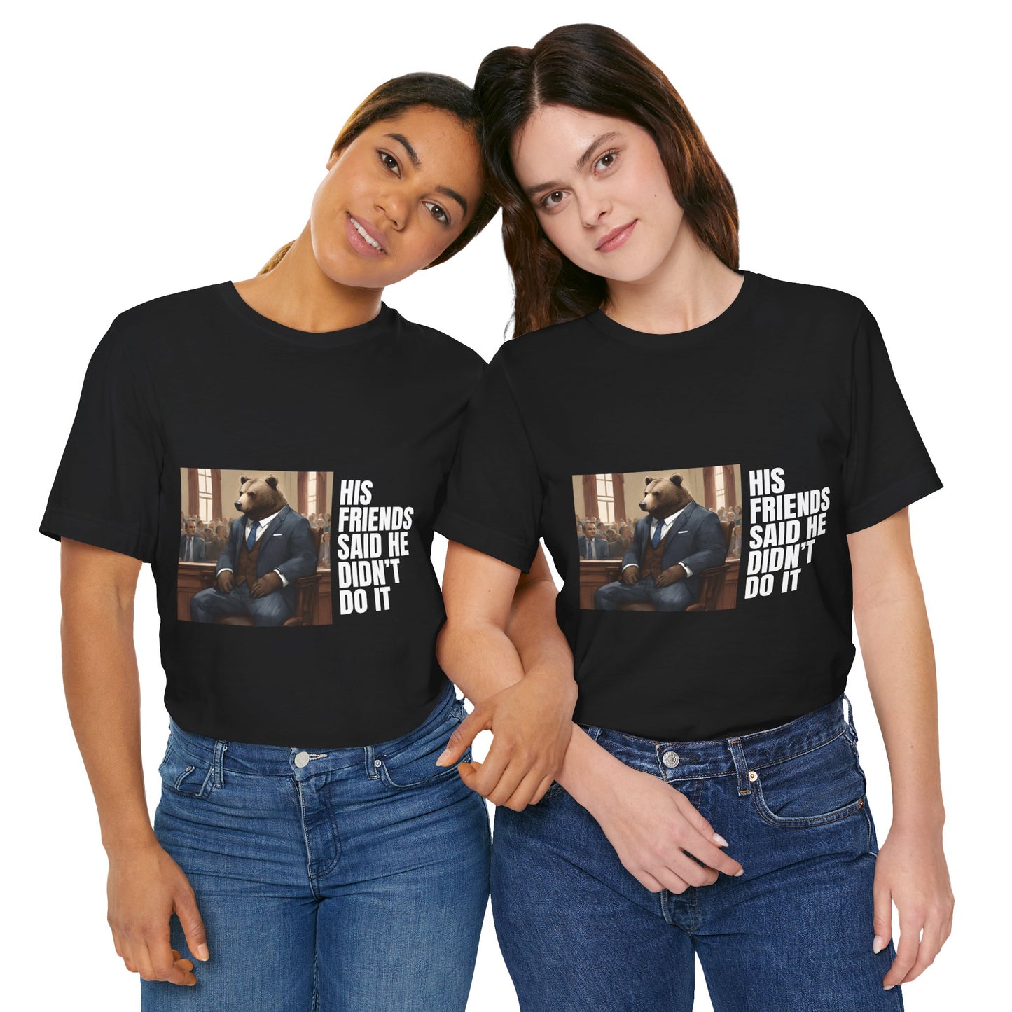 Women's Bear Trial Tee - White Graphic