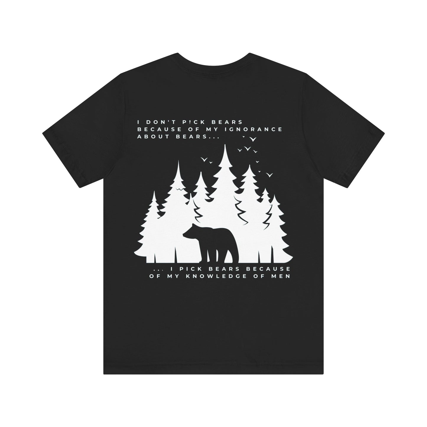 Women's Two-Sided Graphic "Team Bear" Tee - White Graphics