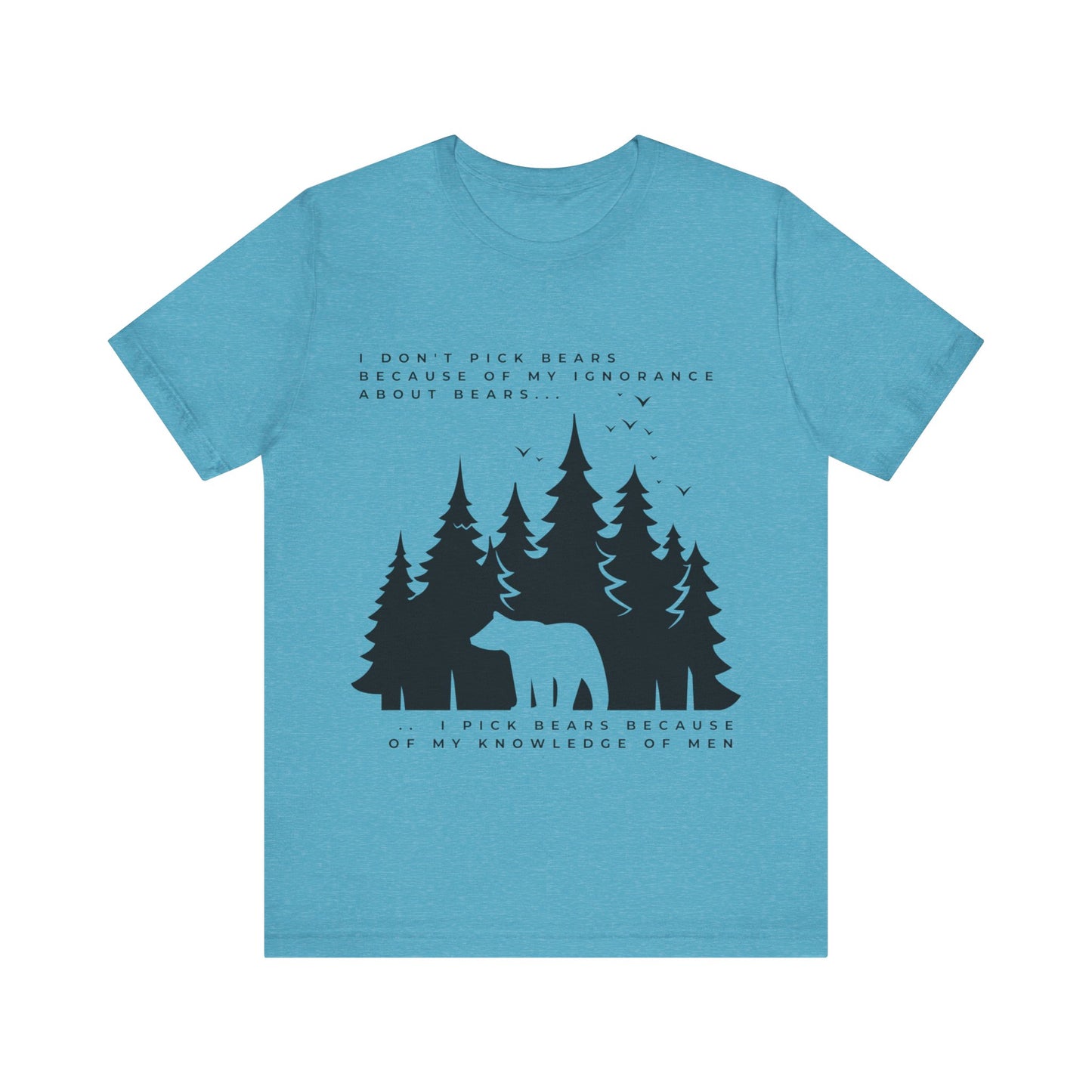 Women's Bear Quote Tee - Black Graphic