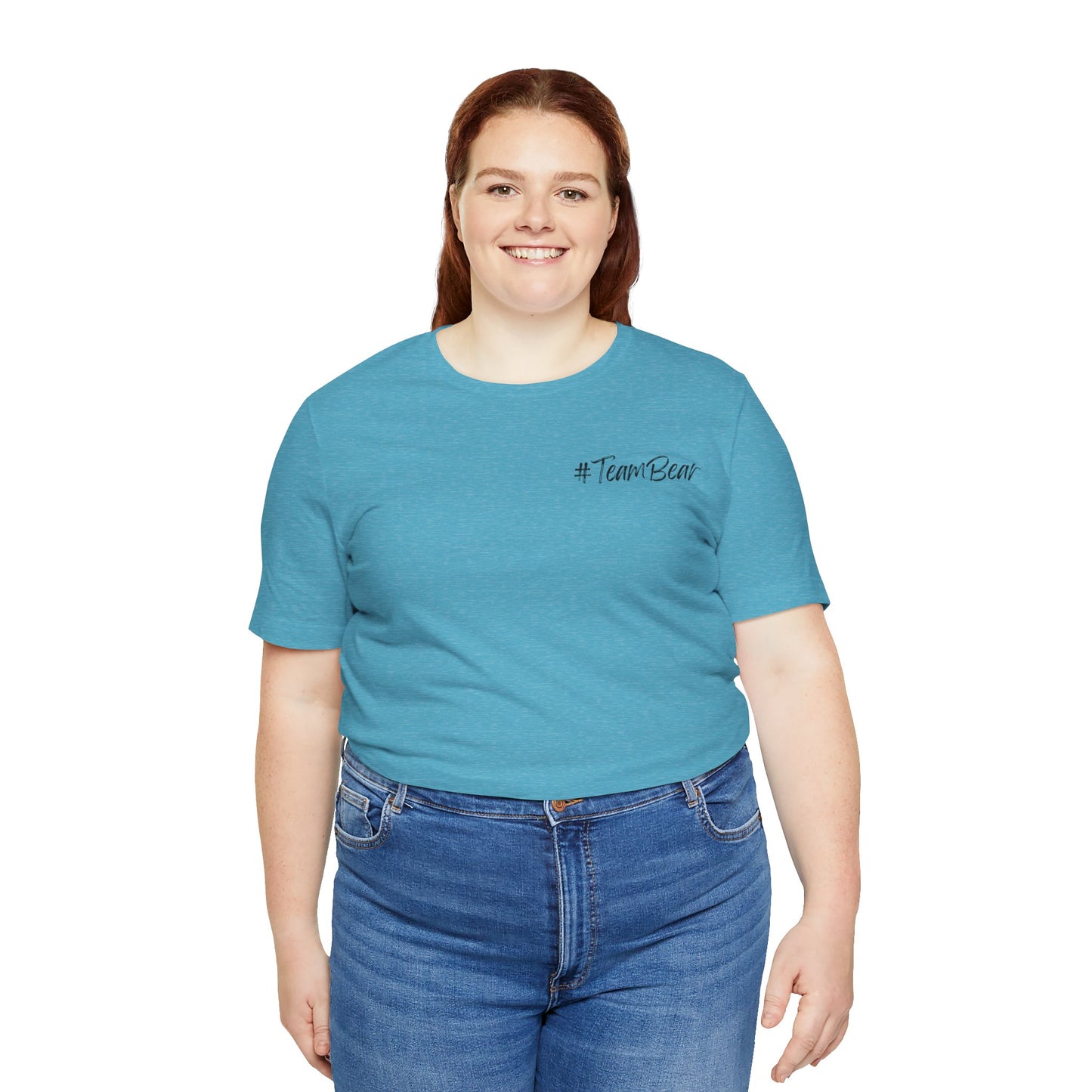 Women's Two-Sided Graphic "Team Bear" Tee - Black Graphics