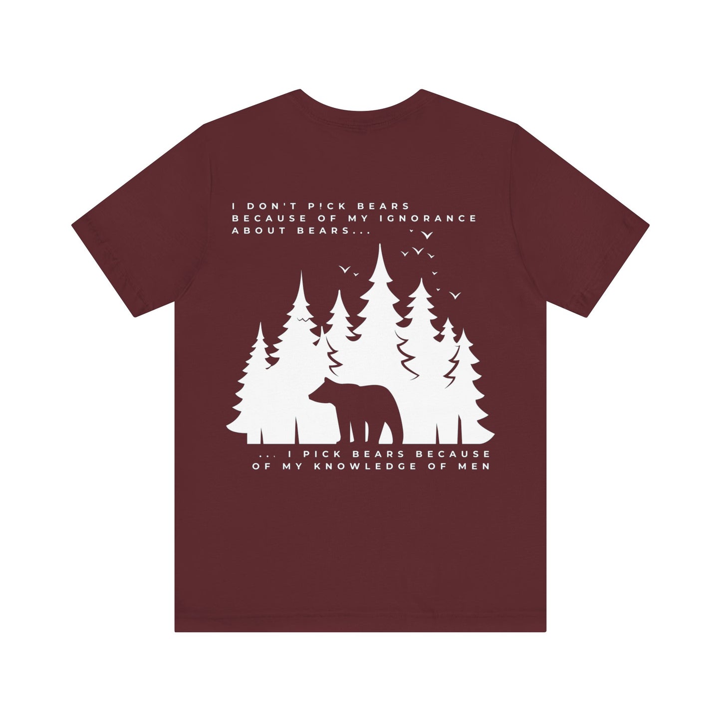 Women's Two-Sided Graphic "Team Bear" Tee - White Graphics