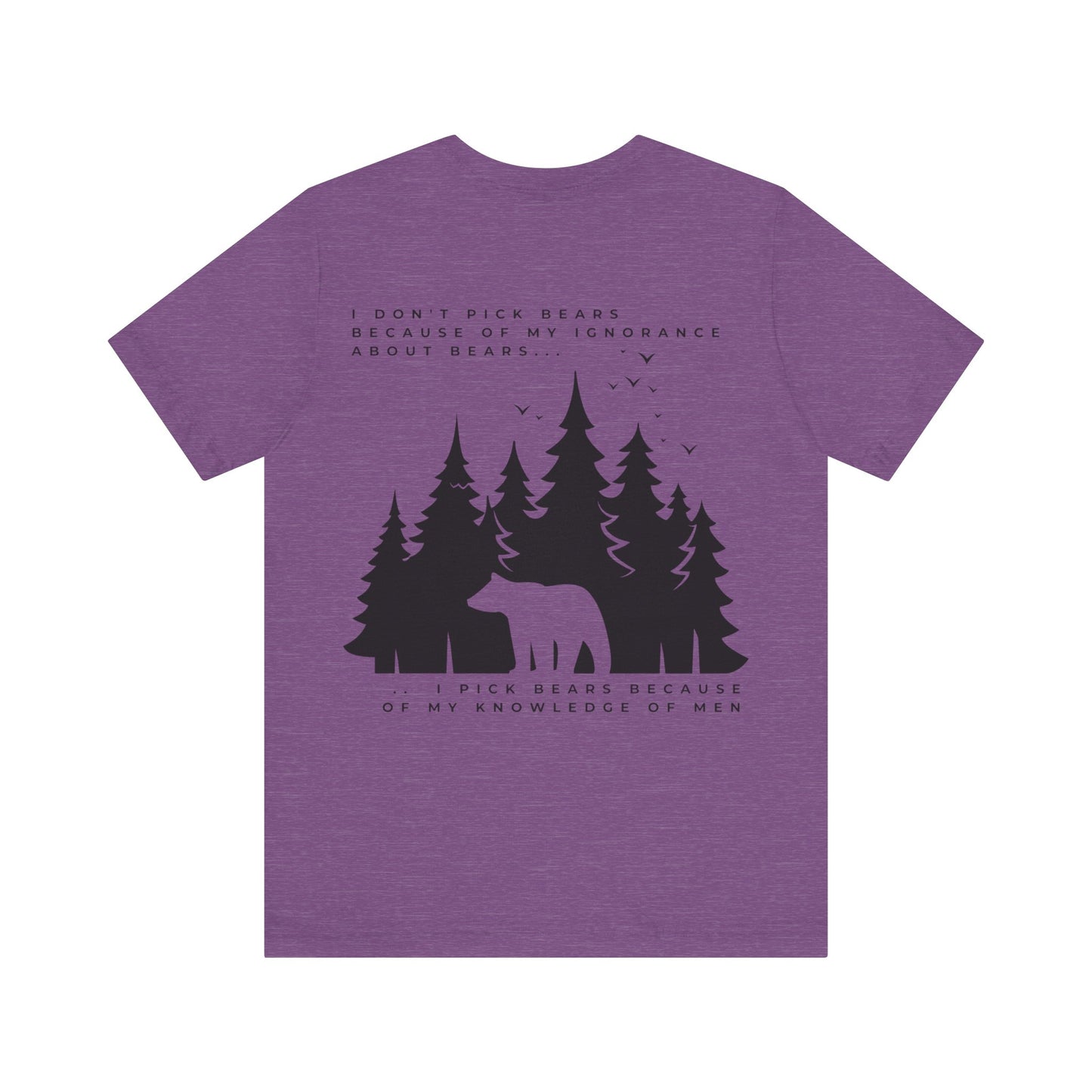 Women's Two-Sided Graphic "Team Bear" Tee - Black Graphics