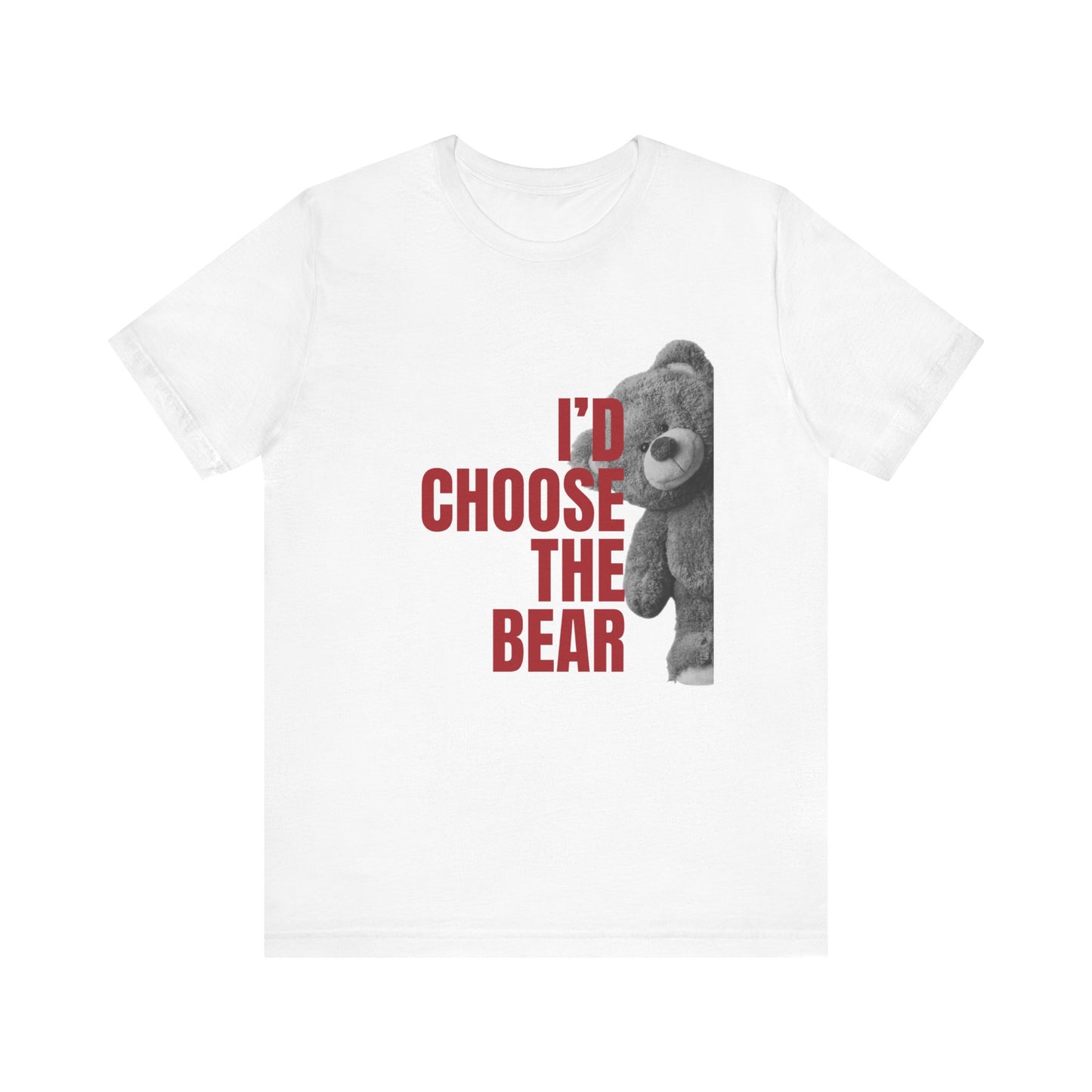 Women's Teddy Bear Tee - Red Writing