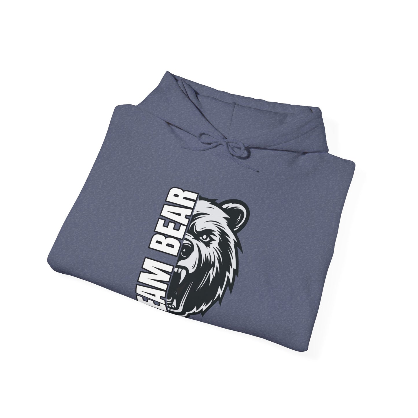 Women's "Team Bear" Hooded Sweatshirt - White Lettering