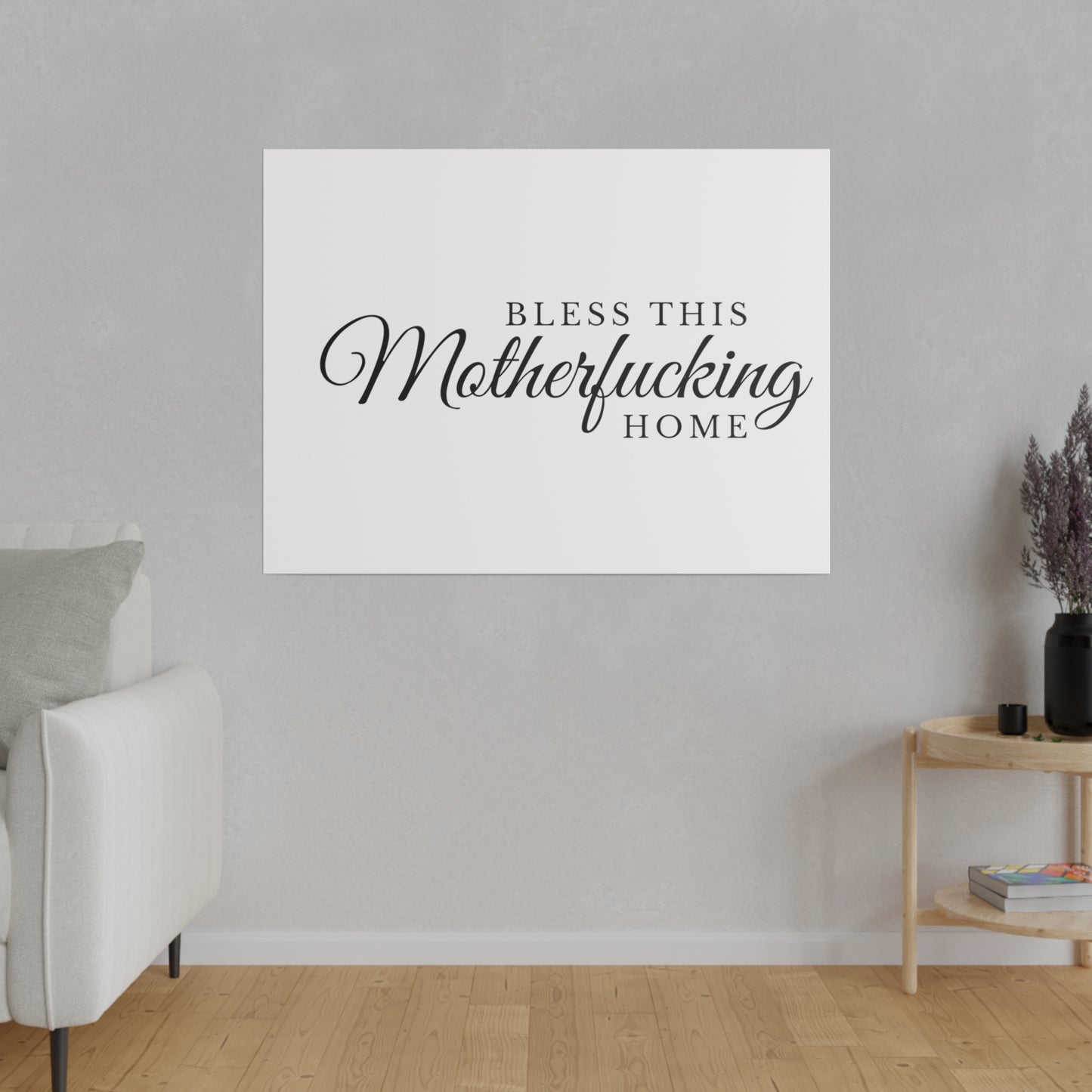 Bless This Home Matte Canvas, Stretched, 0.75"