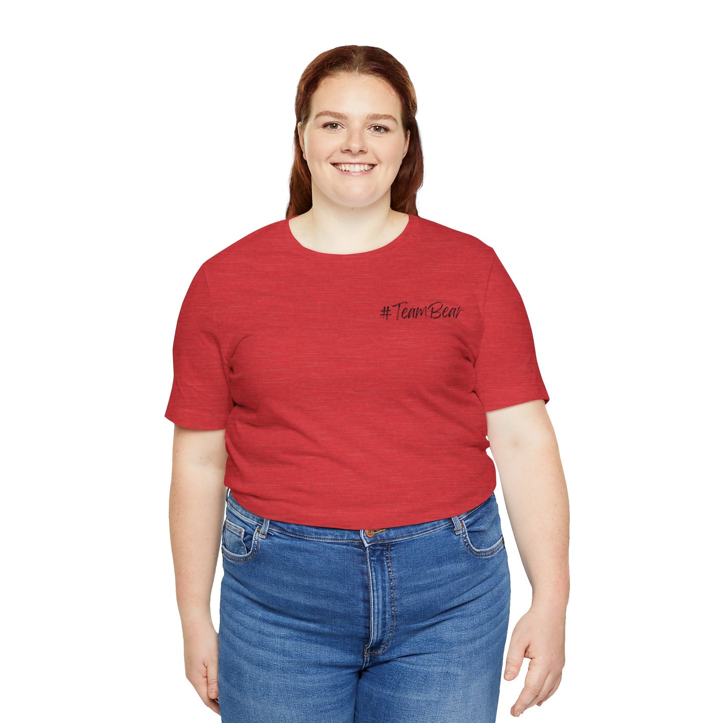Women's Two-Sided Graphic "Team Bear" Tee - Black Graphics