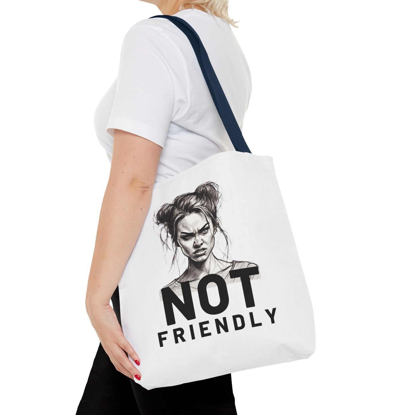Not Friendly Tote Bag (AOP)