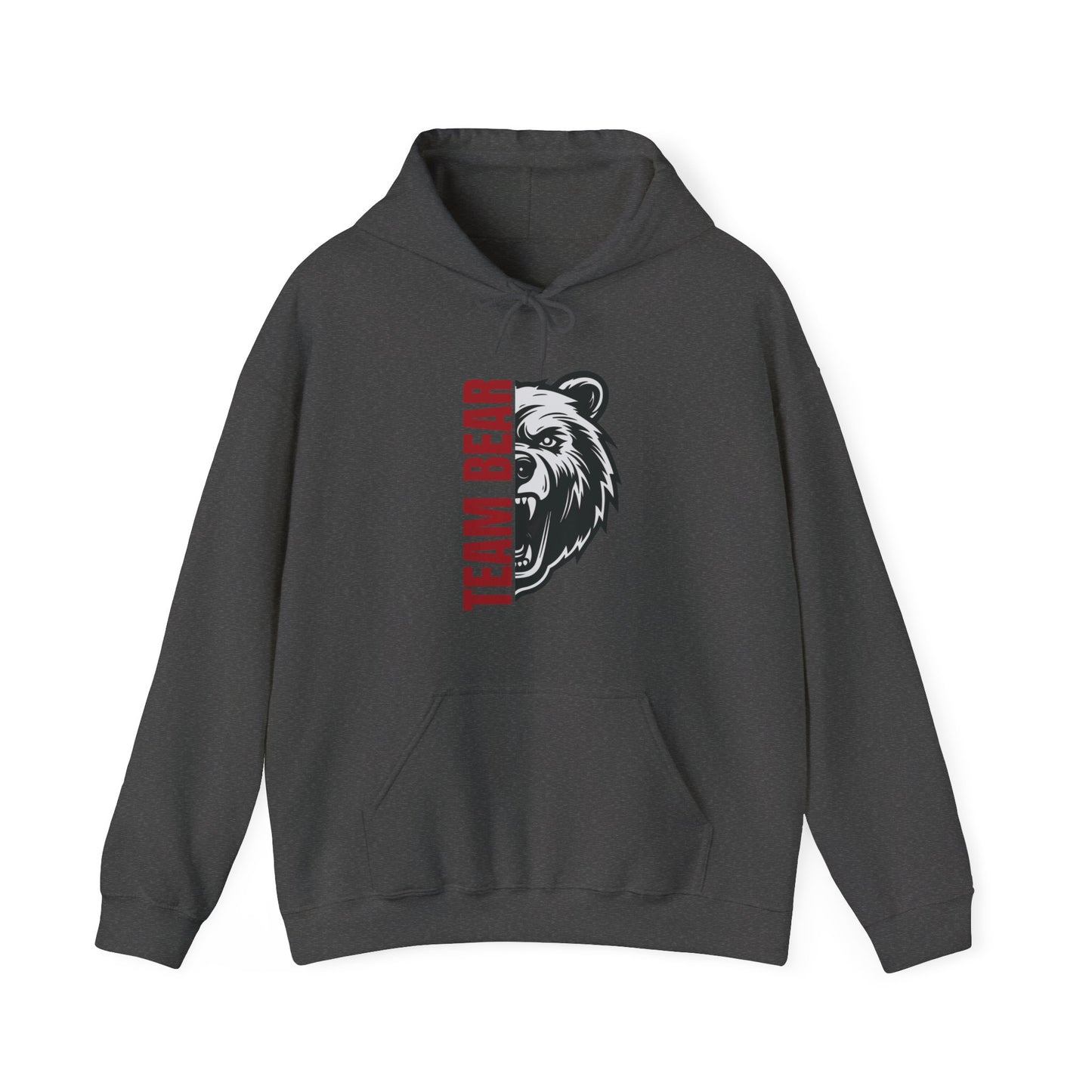 Women's "Team Bear" Hooded Sweatshirt - Red Lettering