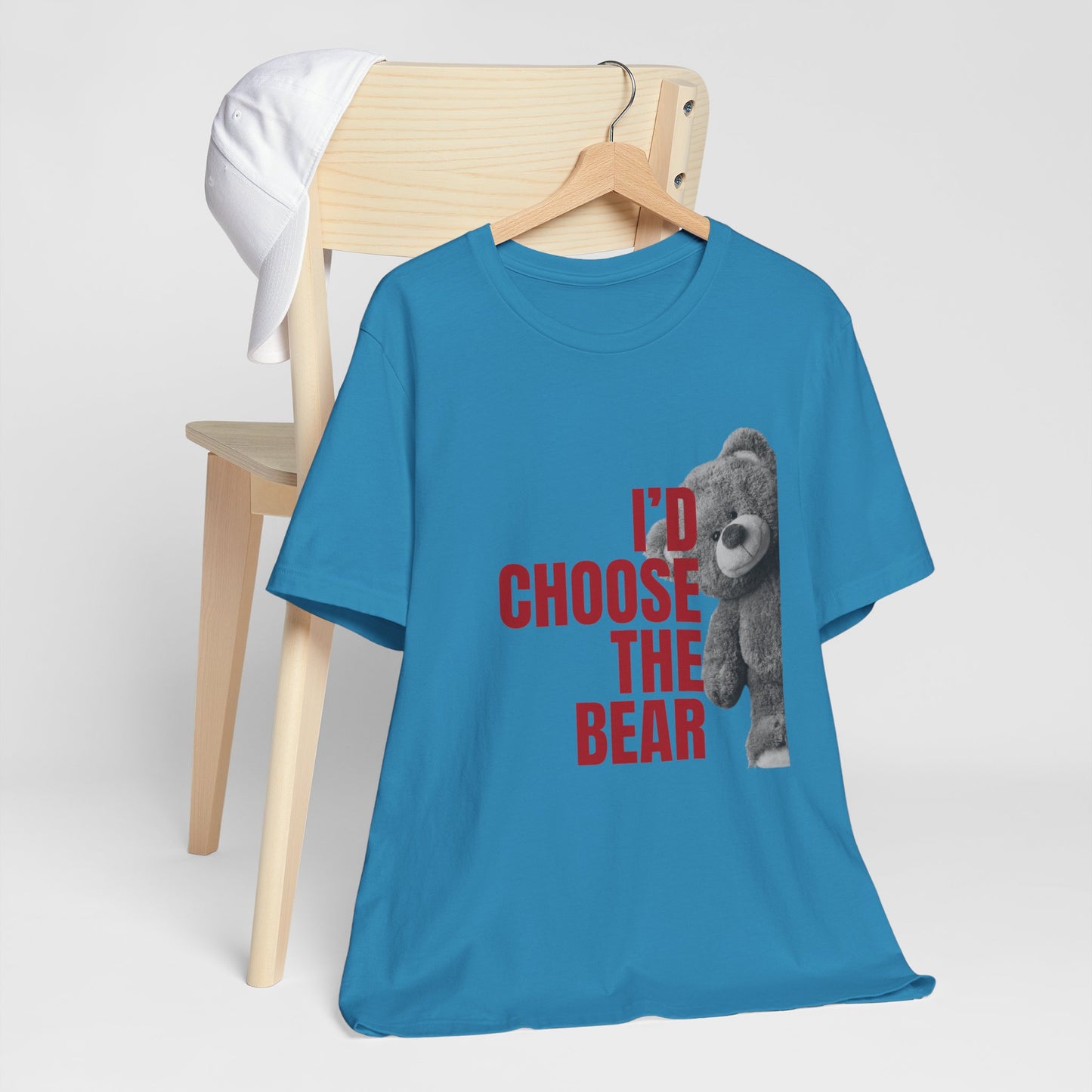 Women's Teddy Bear Tee - Red Writing