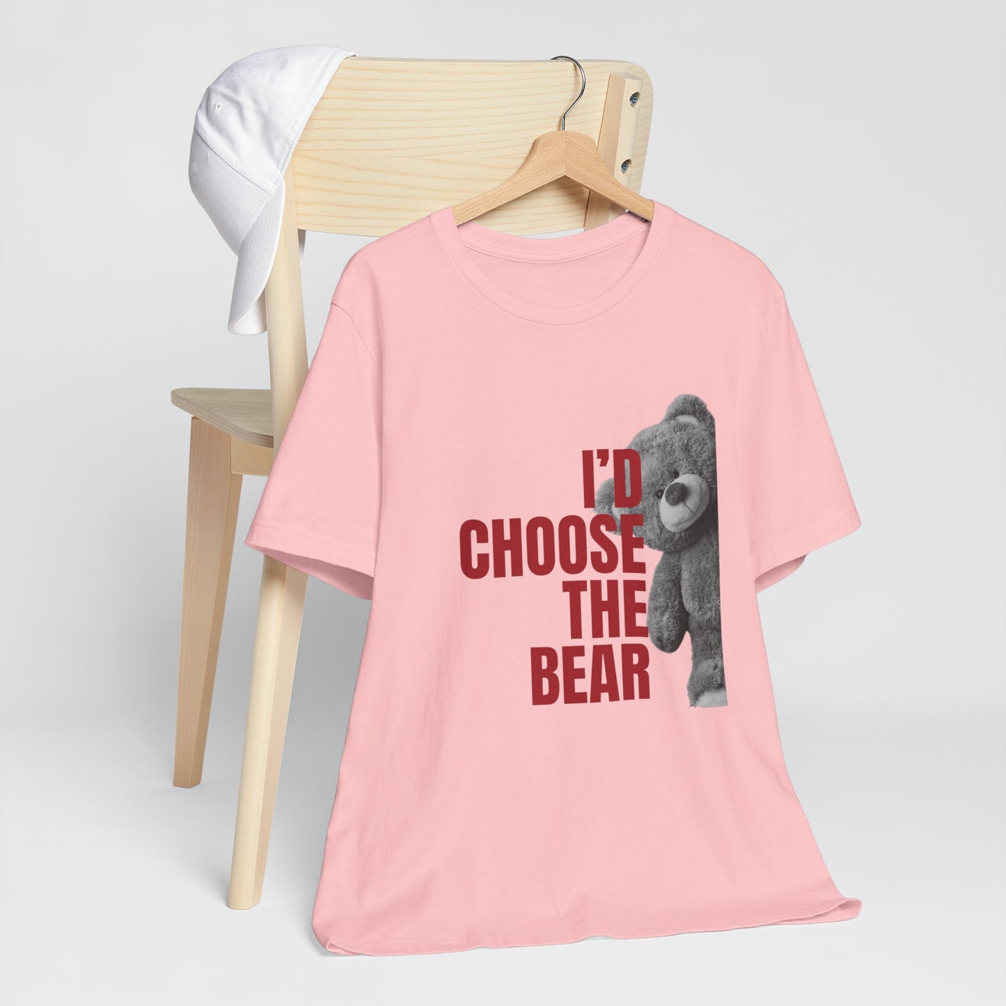 Women's Teddy Bear Tee - Red Writing