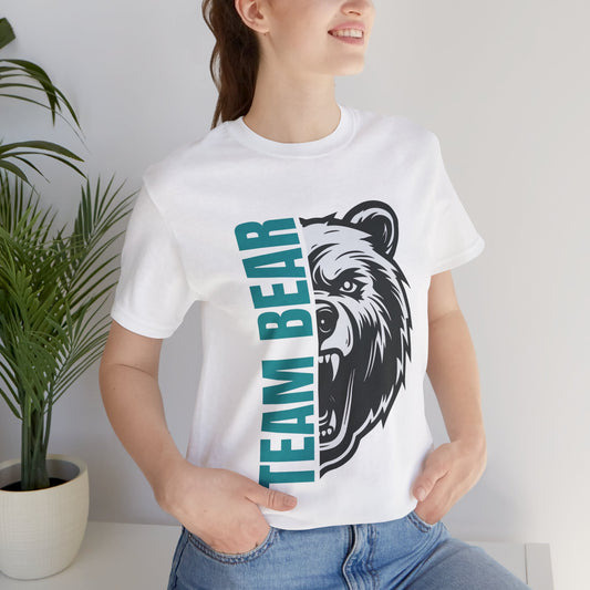 Women's "Team Bear" Tee - Teal Lettering