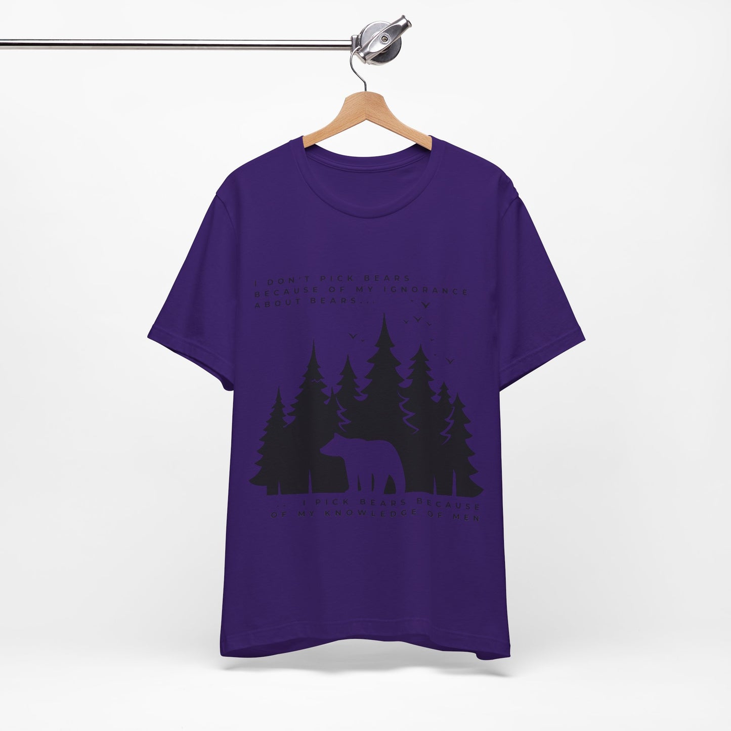 Women's Bear Quote Tee - Black Graphic
