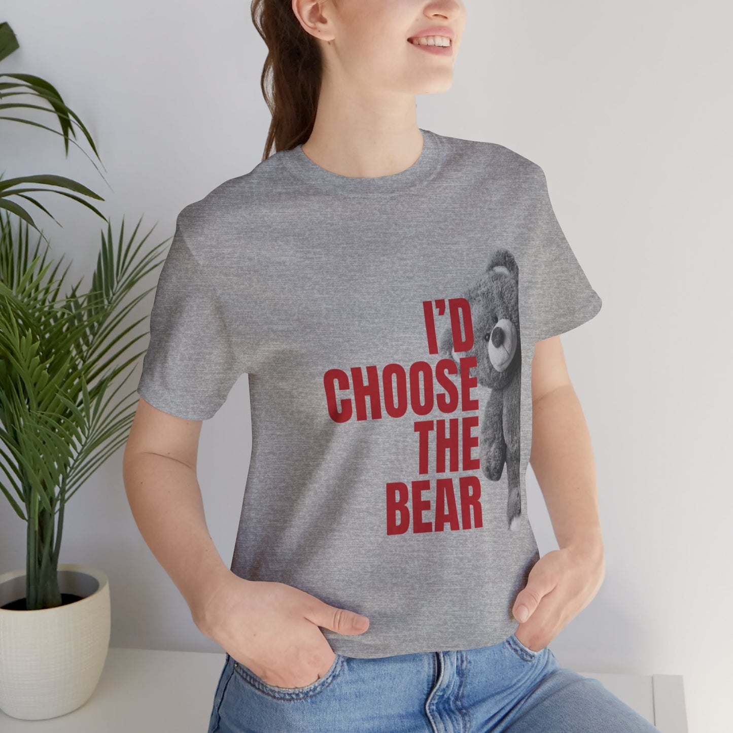 Women's Teddy Bear Tee - Red Writing