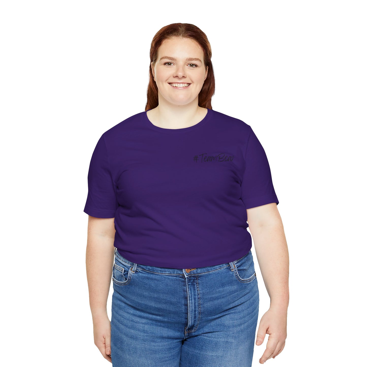 Women's Two-Sided Graphic "Team Bear" Tee - Black Graphics