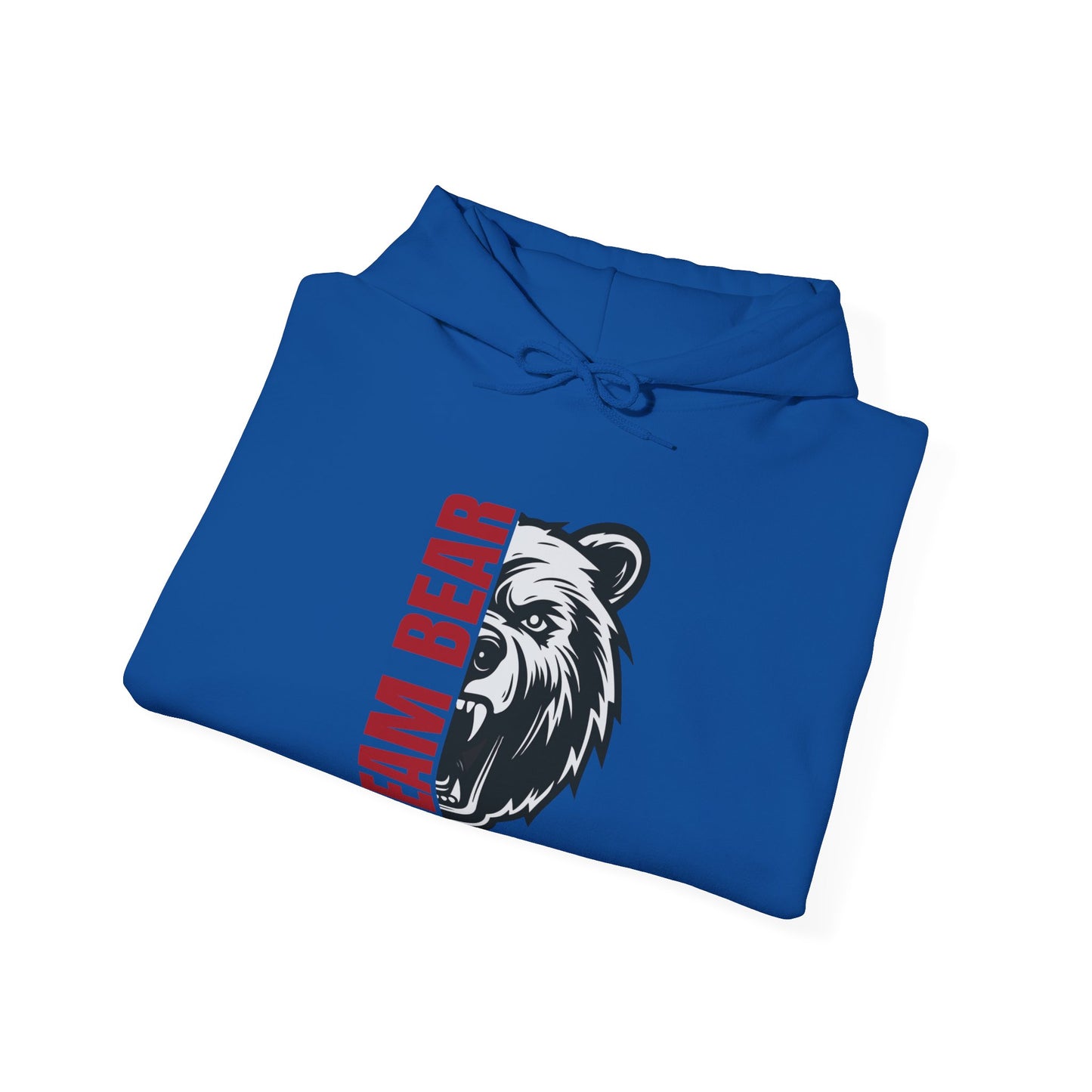 Women's "Team Bear" Hooded Sweatshirt - Red Lettering