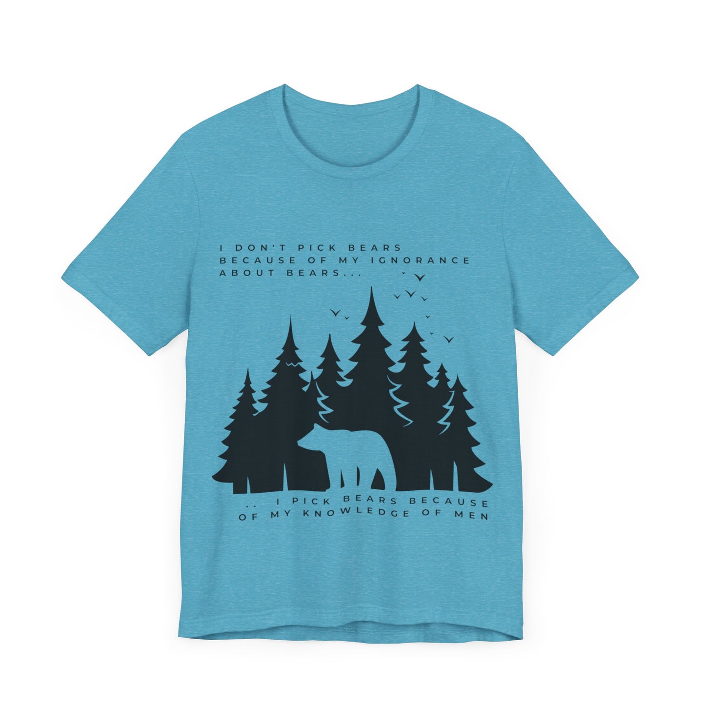 Women's Bear Quote Tee - Black Graphic