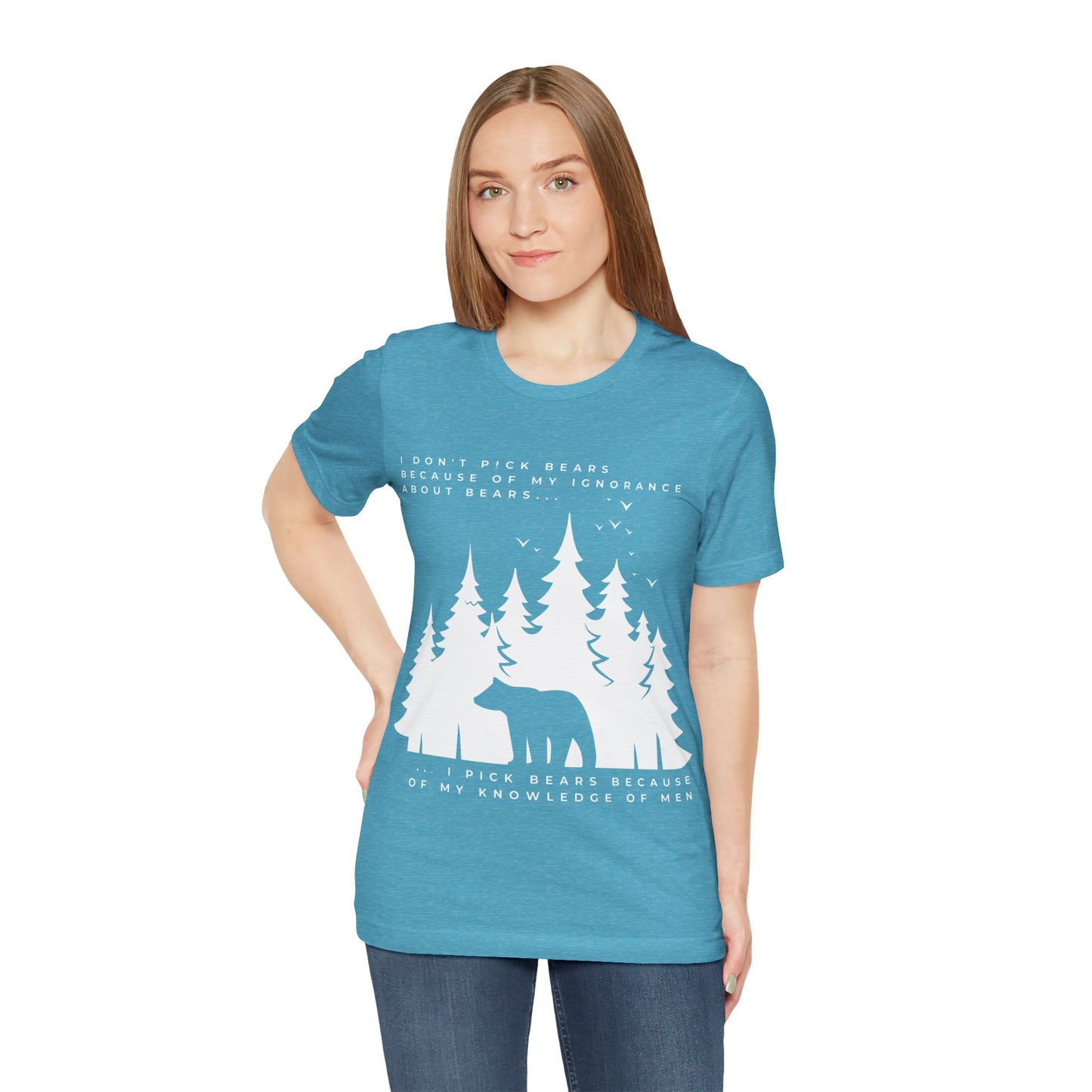 Women's Bear Quote Tee - White Graphic