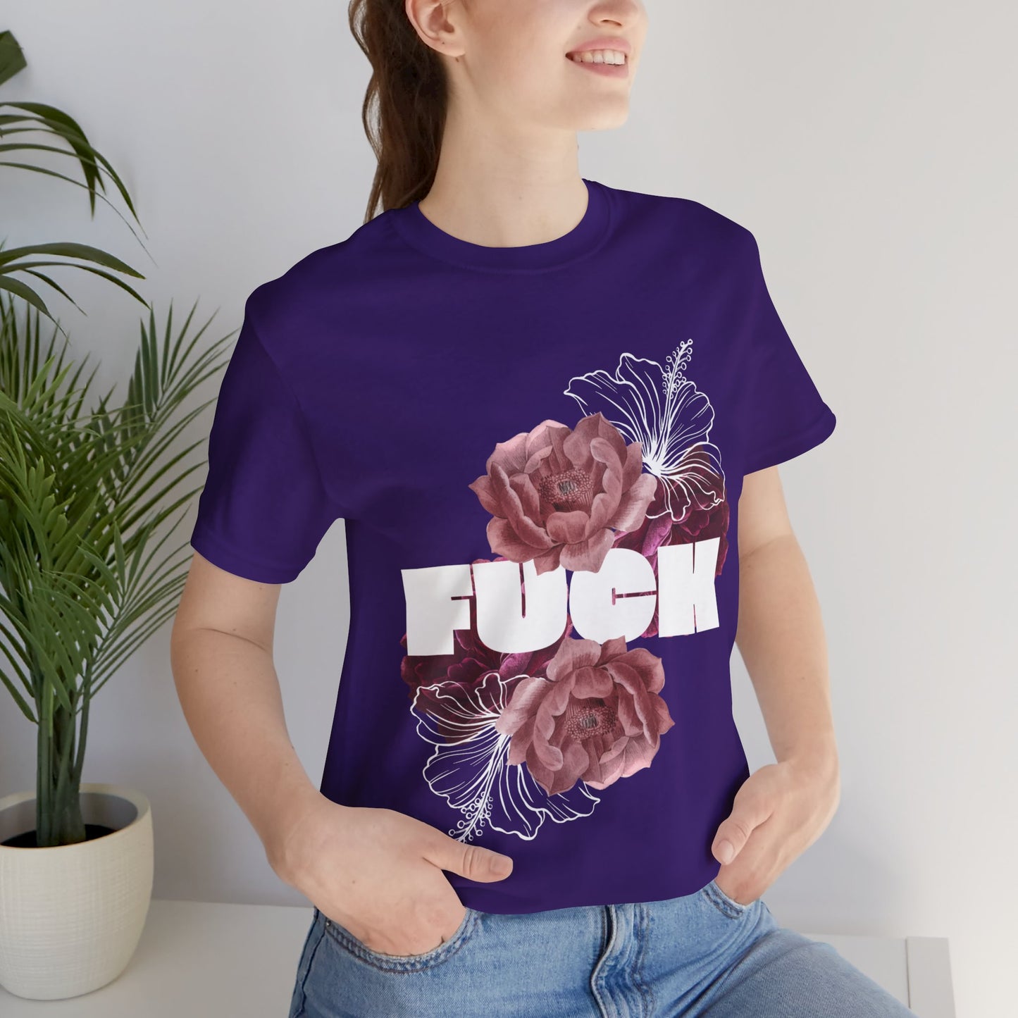 Women's Floral F*ck Short Sleeve Tee