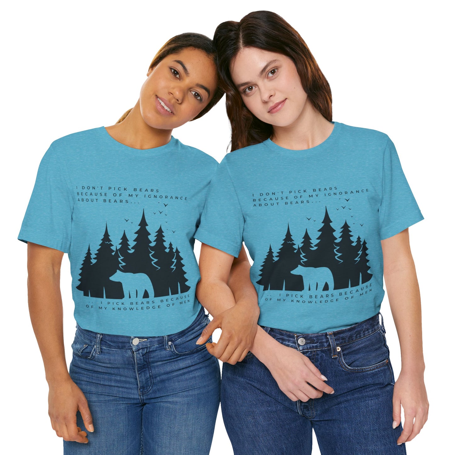 Women's Bear Quote Tee - Black Graphic