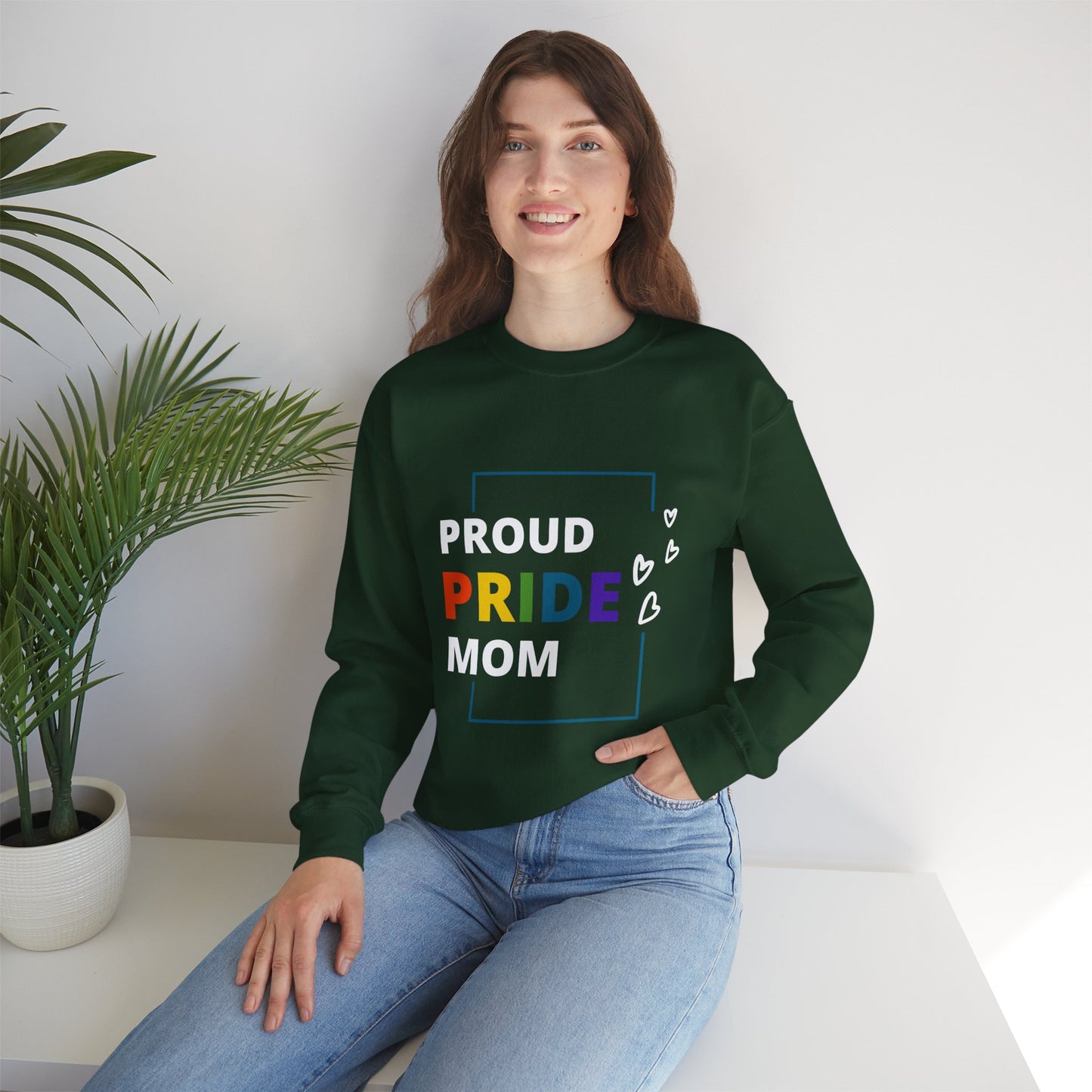 Proud Pride Mom Crewneck Sweatshirt