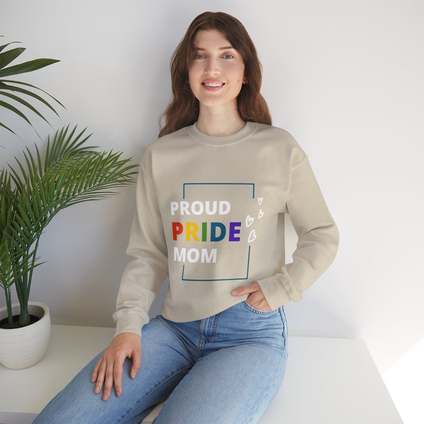 Proud Pride Mom Crewneck Sweatshirt