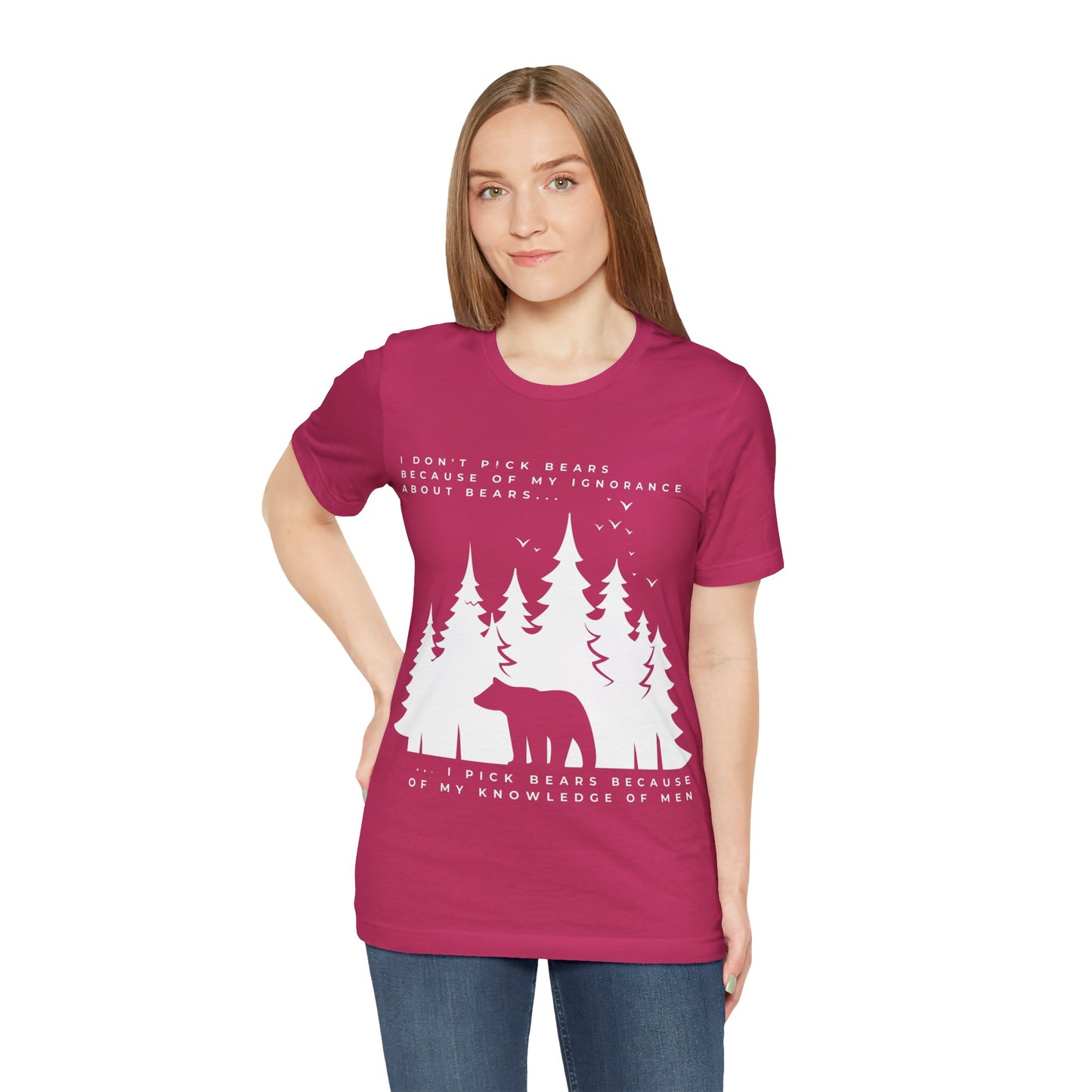 Women's Bear Quote Tee - White Graphic
