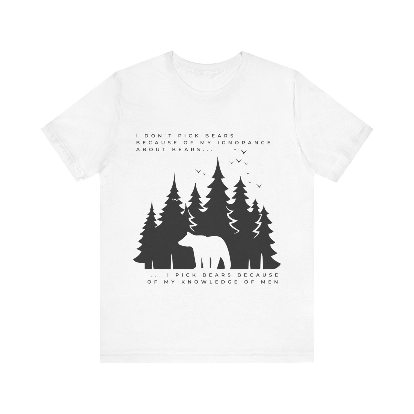 Women's Bear Quote Tee - Black Graphic