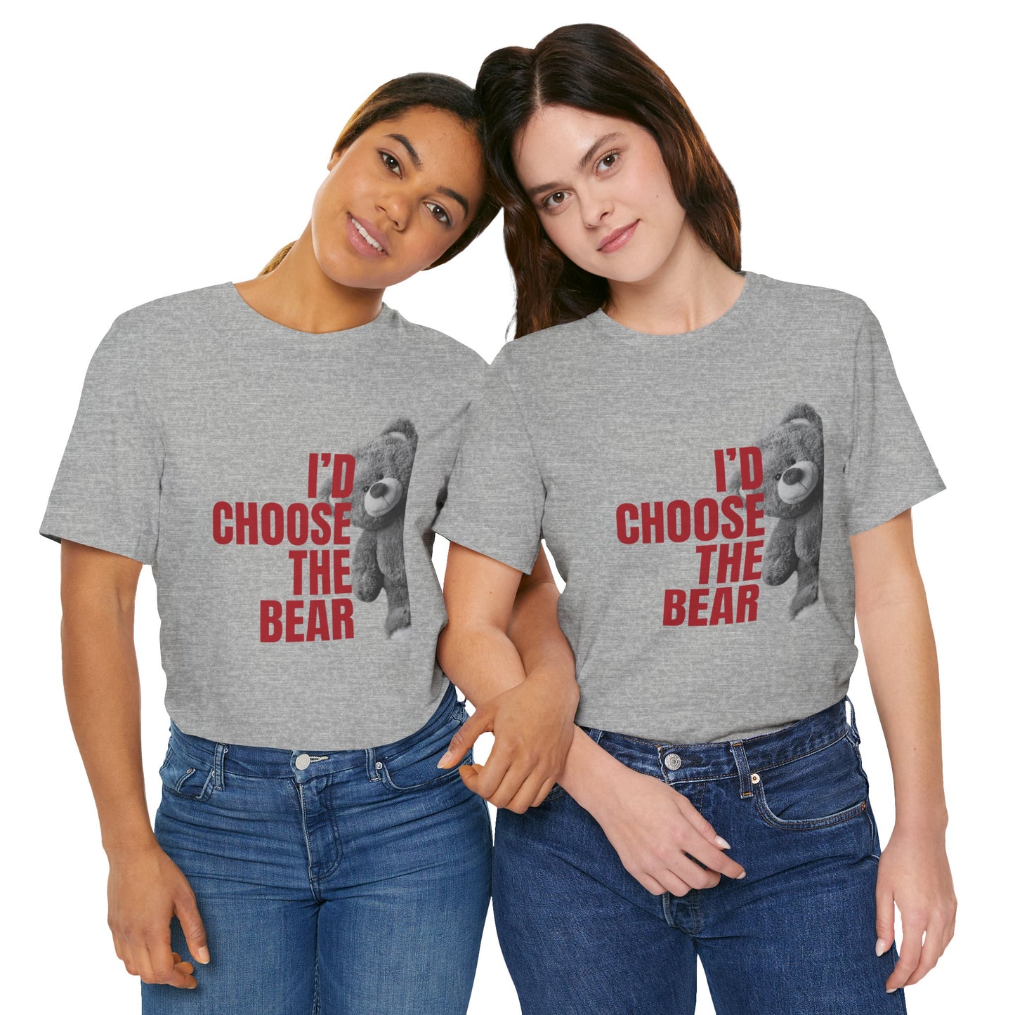 Women's Teddy Bear Tee - Red Writing
