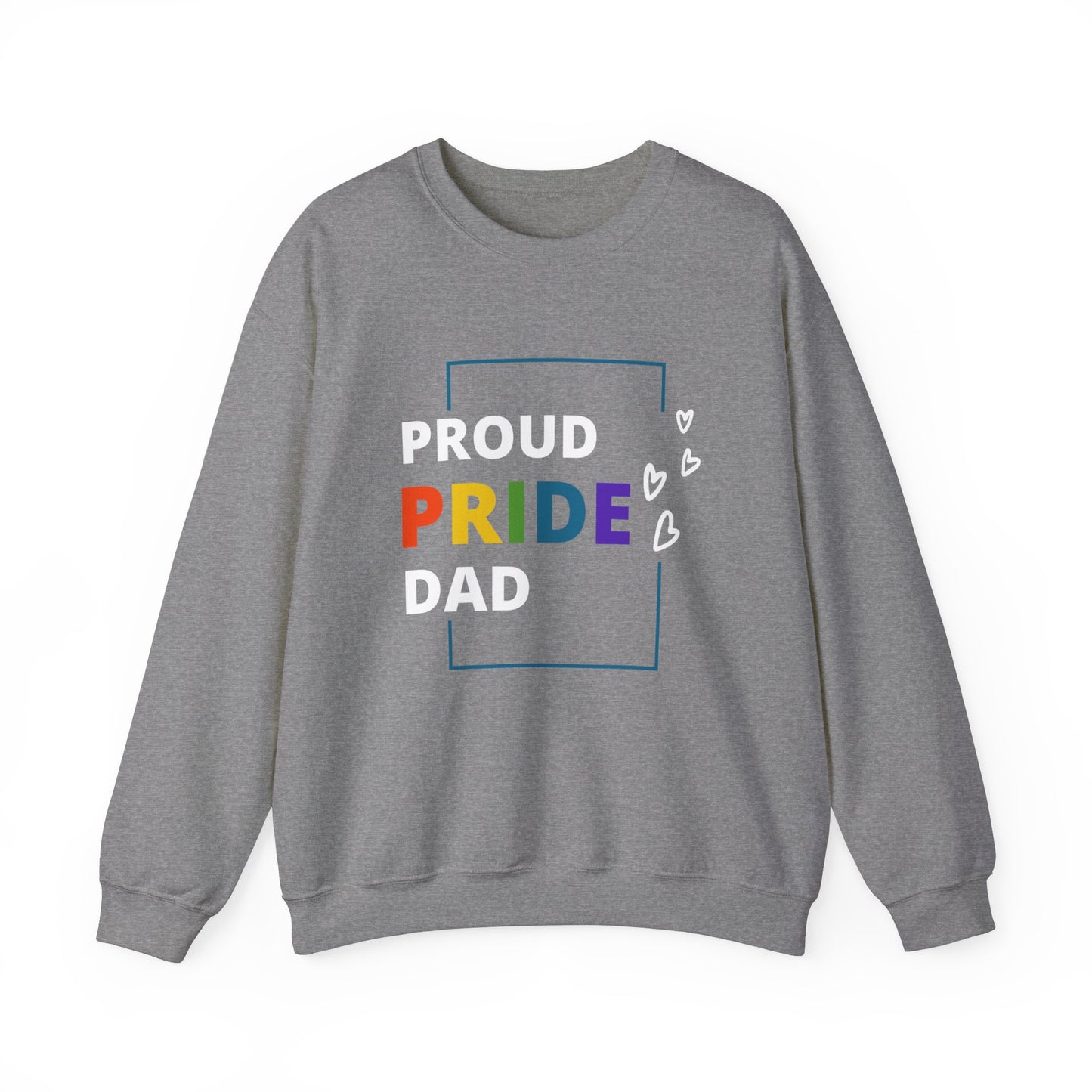 Proud Pride Dad Crewneck Sweatshirt