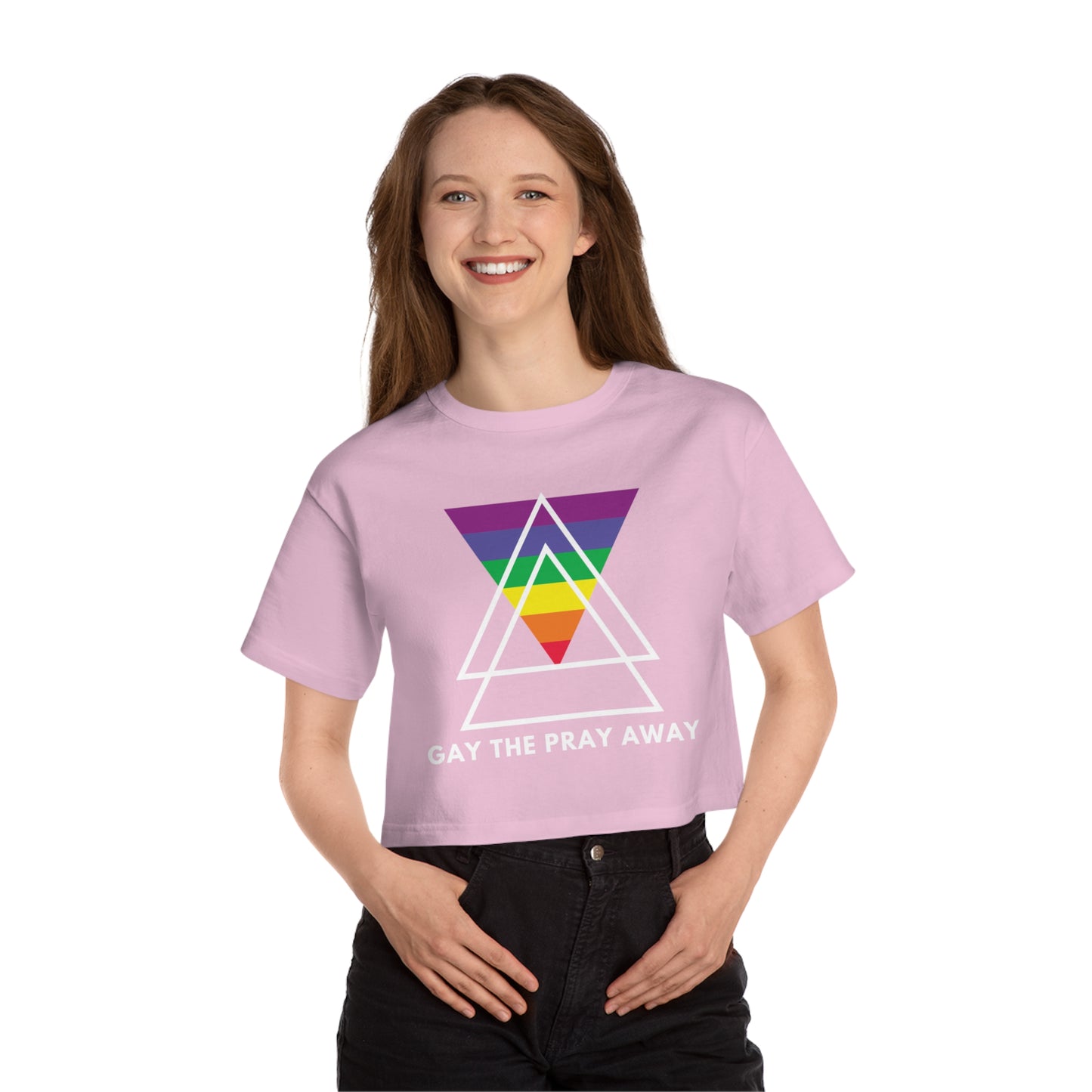 "GAY THE PRAY AWAY" Cropped T-Shirt