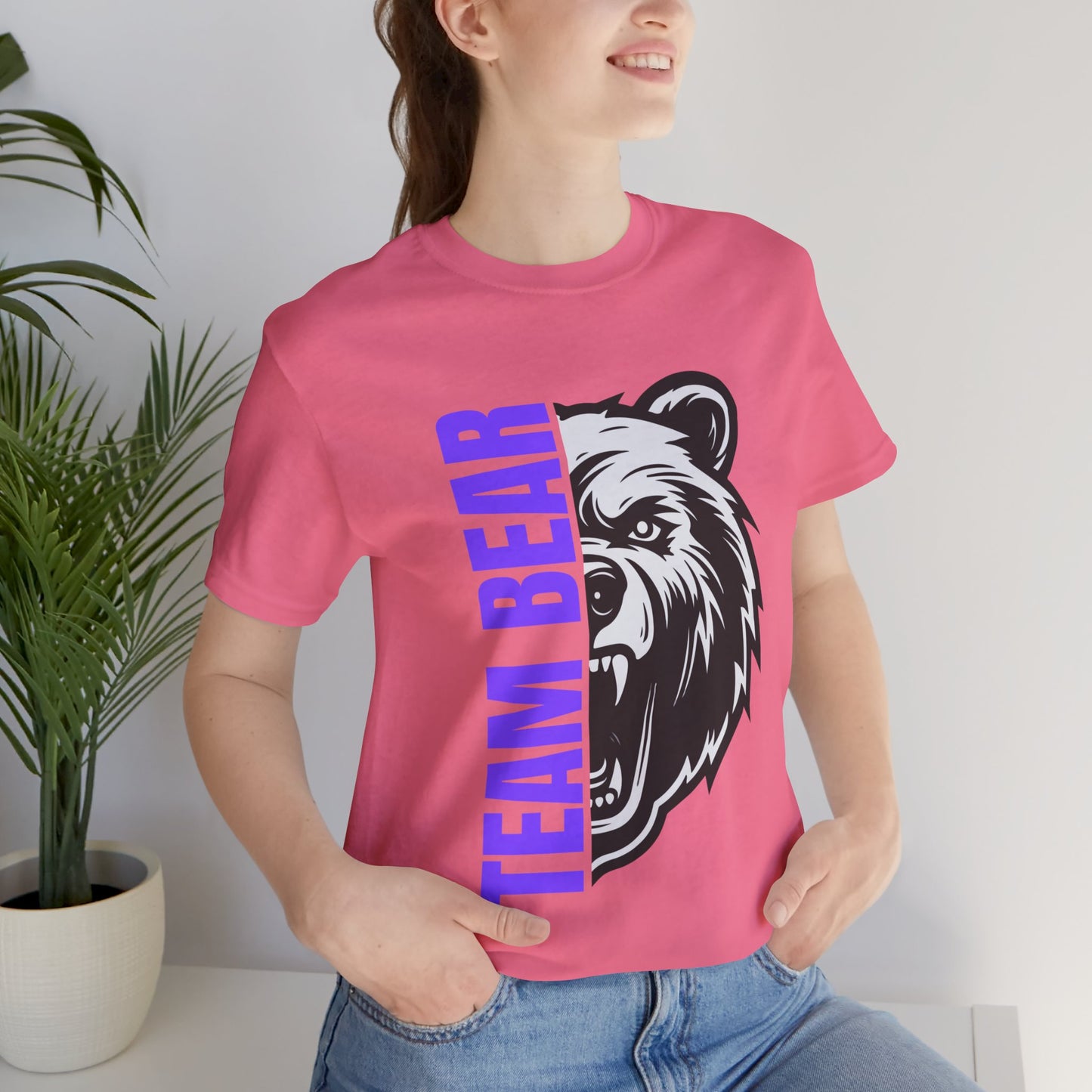 Women's "Team Bear" Tee - Purple Lettering