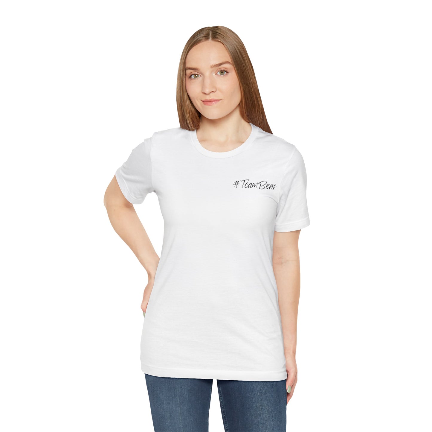 Women's Two-Sided Graphic "Team Bear" Tee - Black Graphics