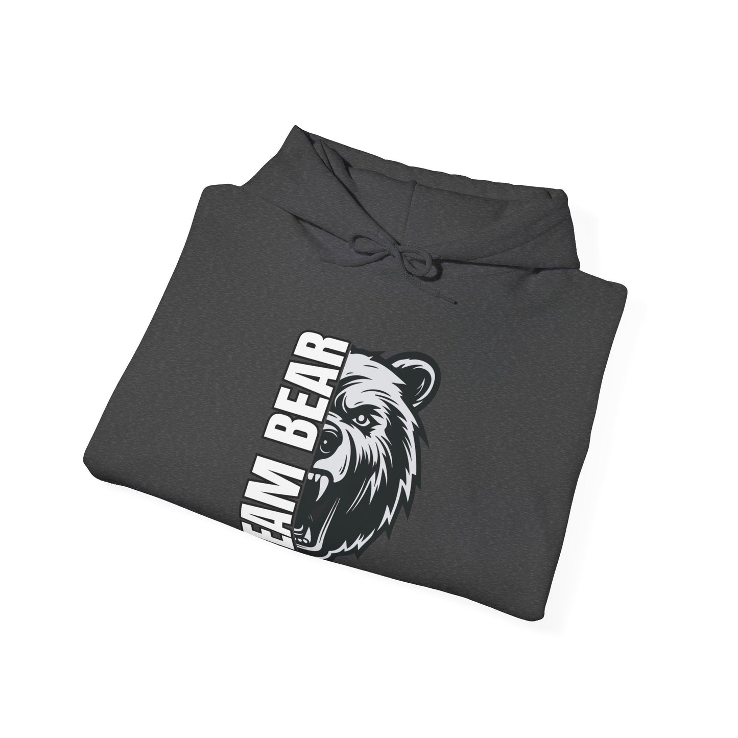 Women's "Team Bear" Hooded Sweatshirt - White Lettering