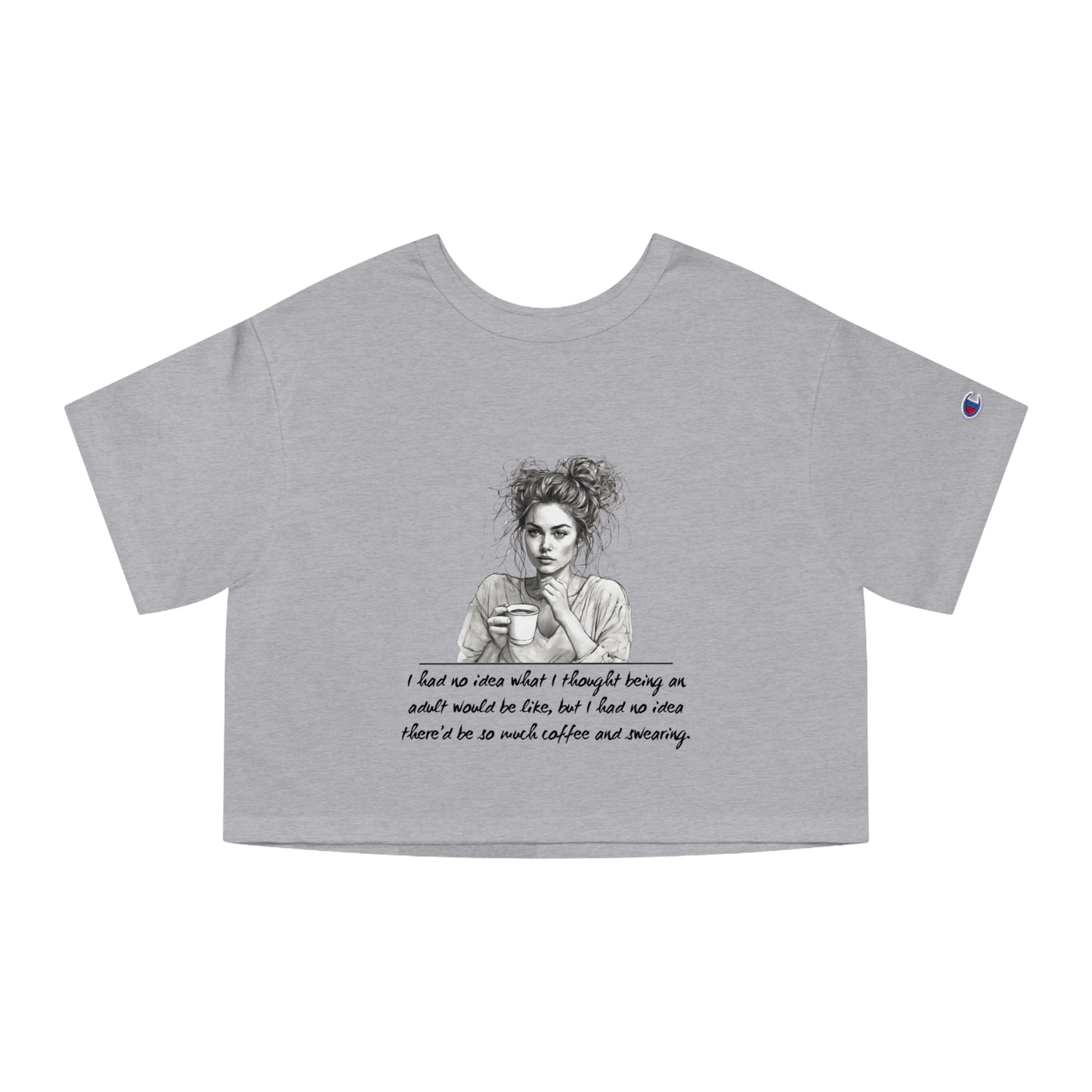 Coffee and Swearing Cropped T-Shirt