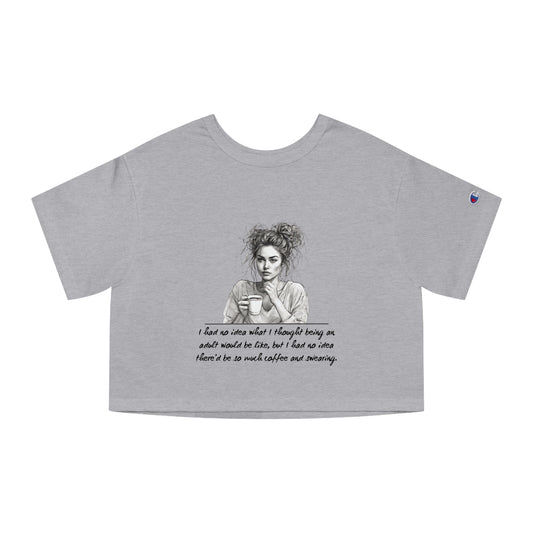 Coffee and Swearing Cropped T-Shirt
