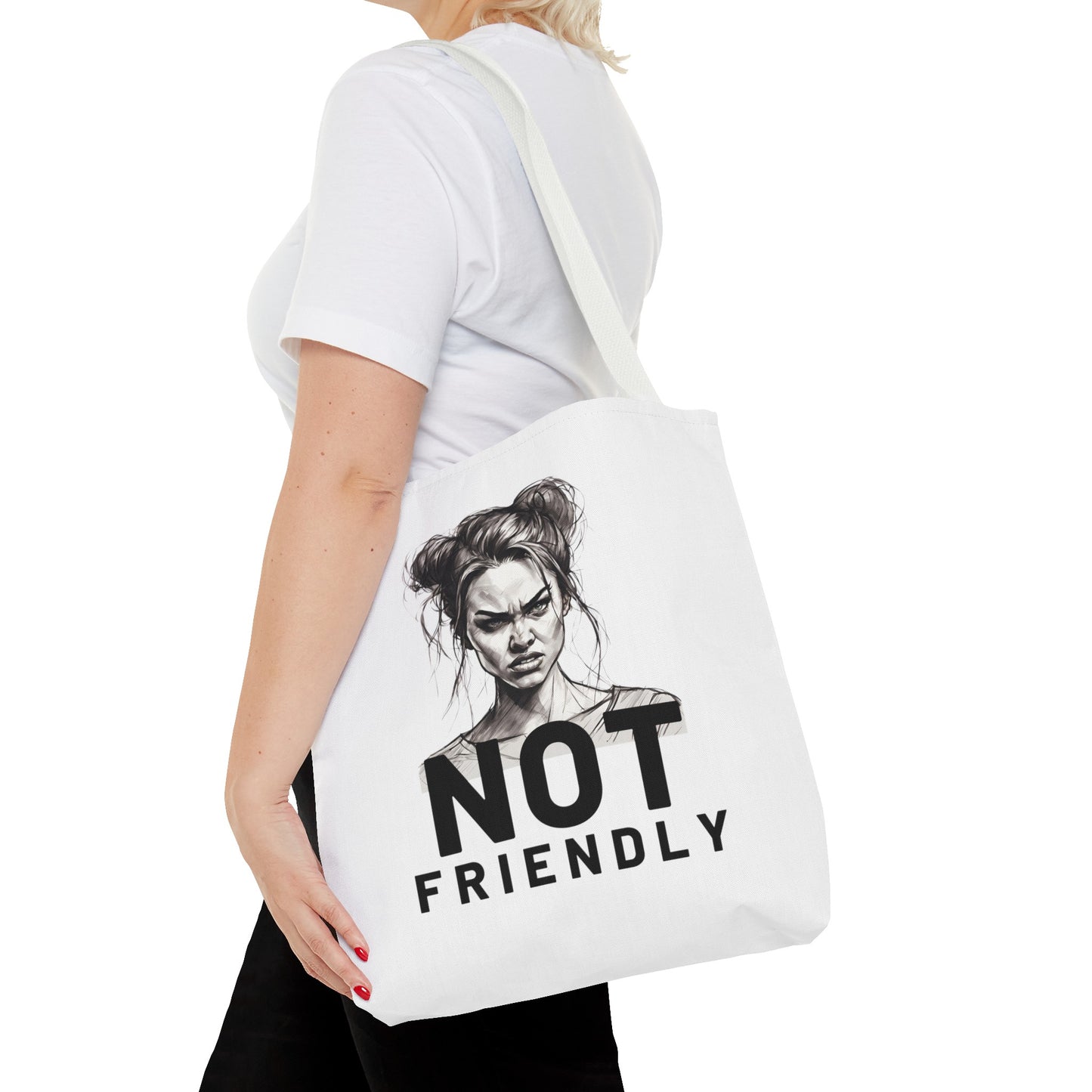 Not Friendly Tote Bag (AOP)