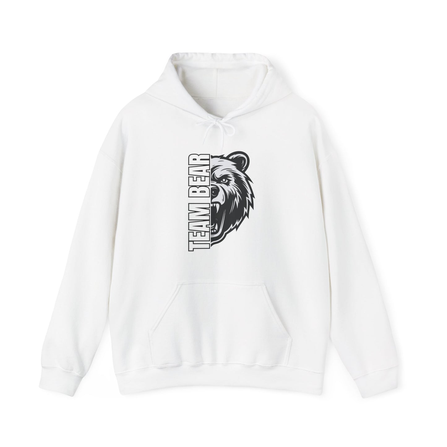Women's "Team Bear" Hooded Sweatshirt - White Lettering