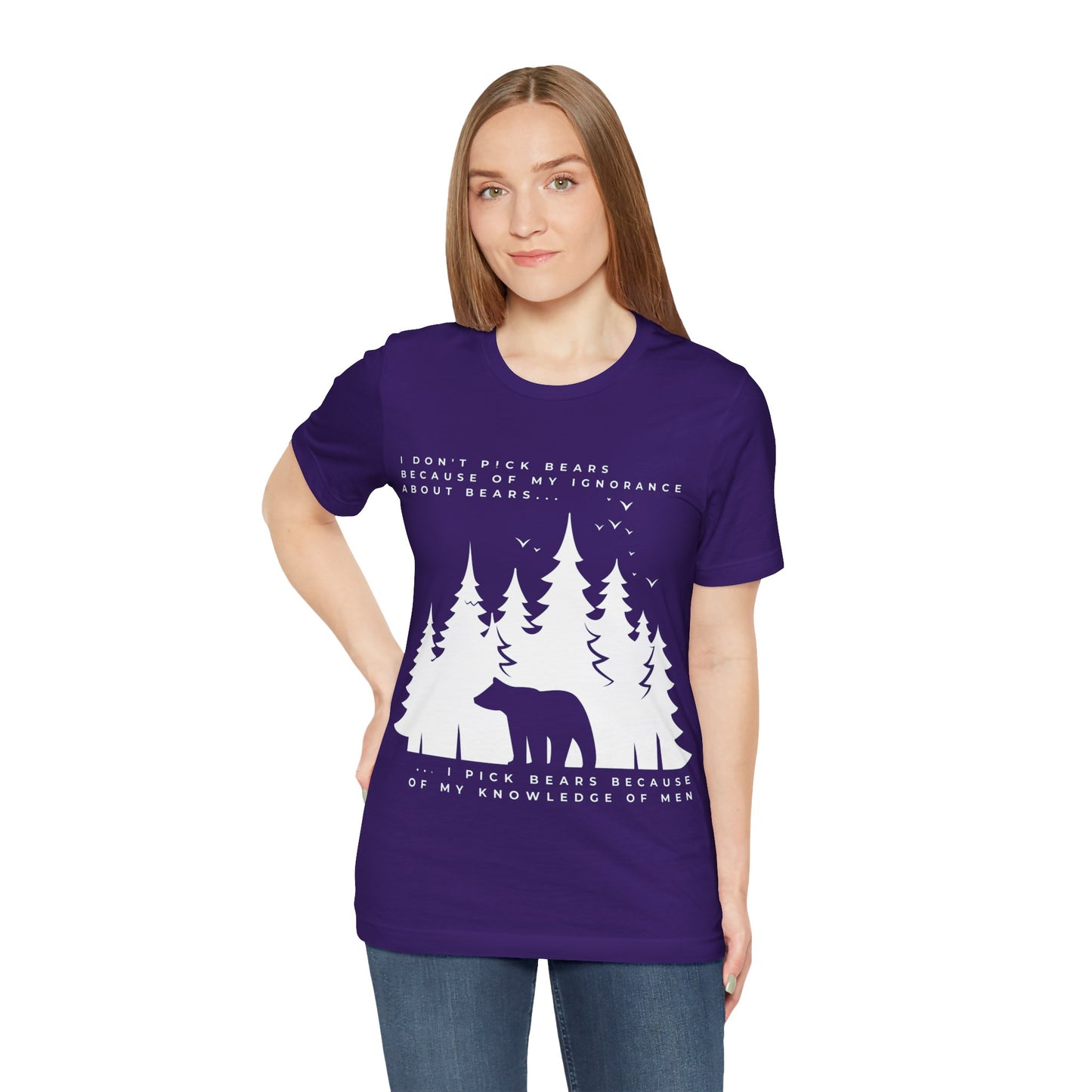 Women's Bear Quote Tee - White Graphic