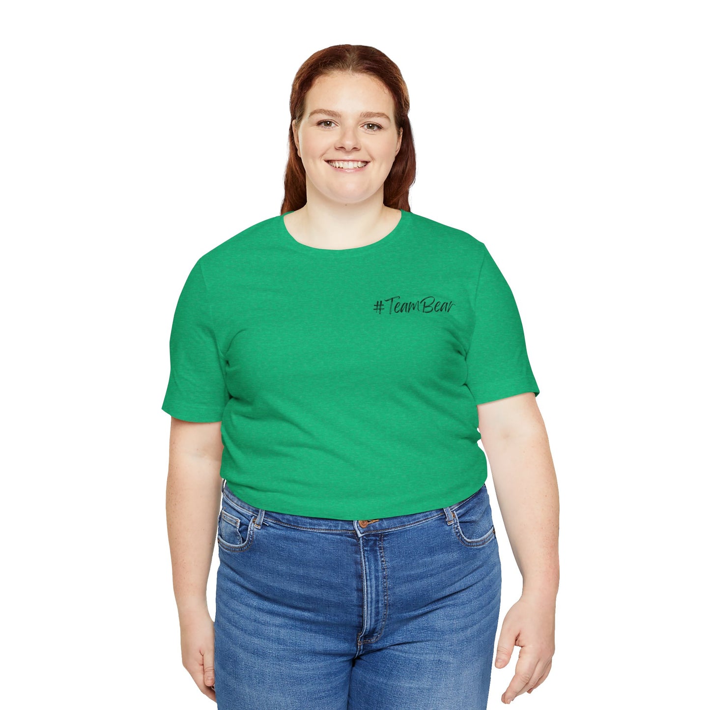 Women's Two-Sided Graphic "Team Bear" Tee - Black Graphics