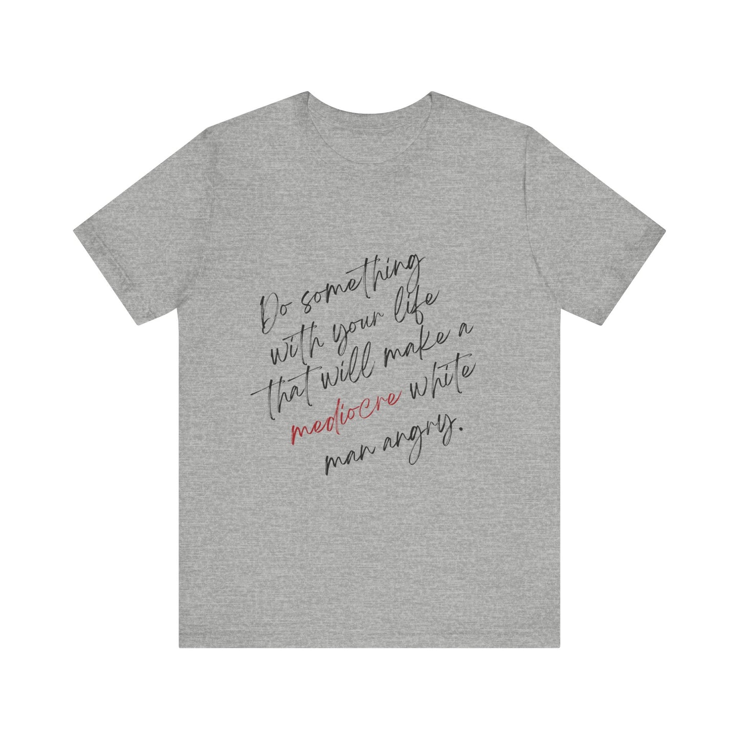 Women's Mediocre Man Short Sleeve Tee 2 - Black Graphic