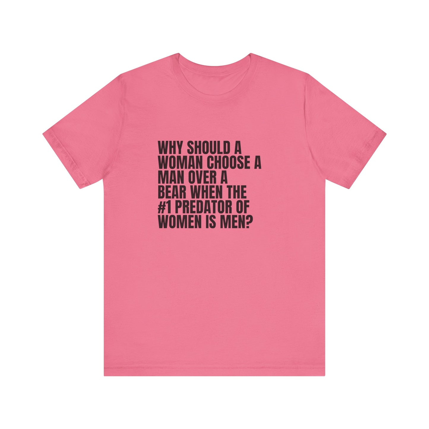 Women's Man v. Bear Tee - Black Writing
