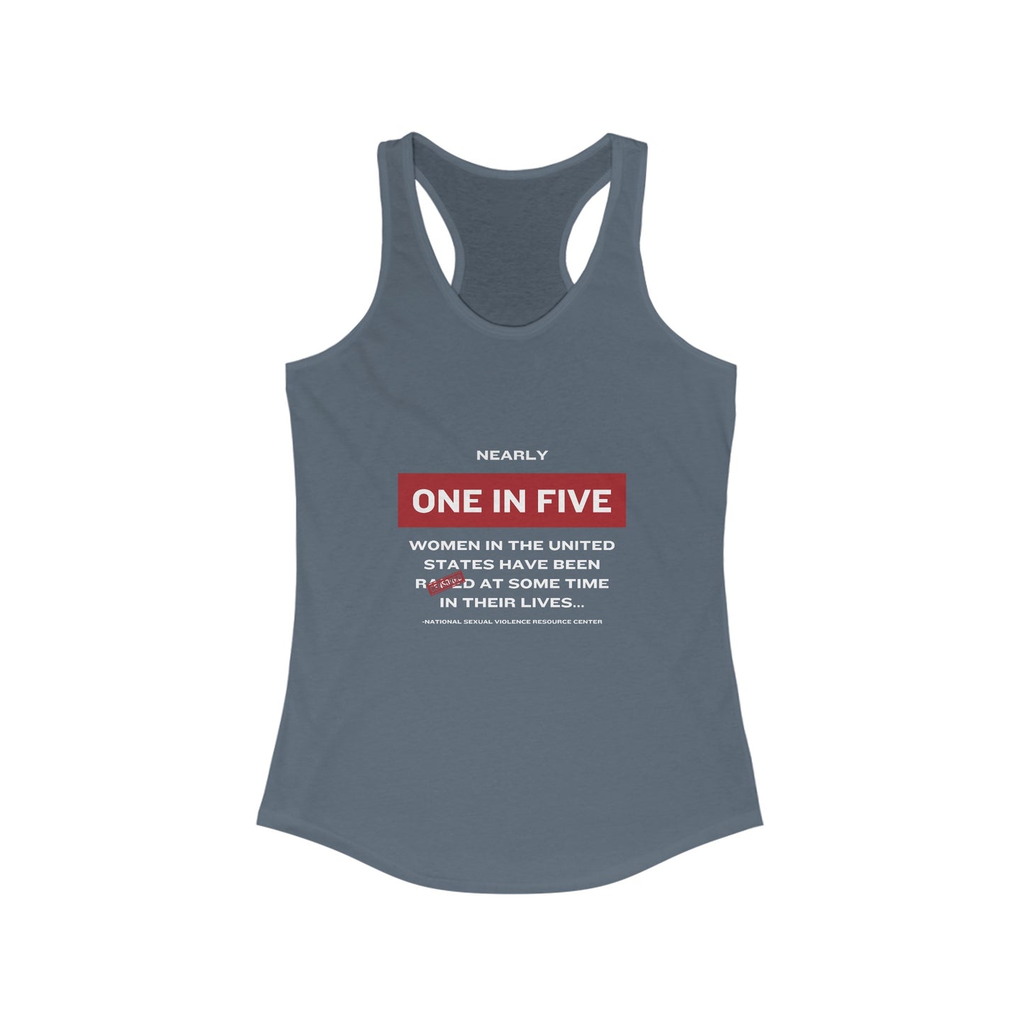 Women's Statistics Racerback Tank - White Writing