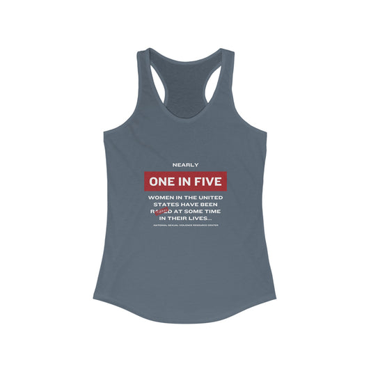 Women's Statistics Racerback Tank - White Writing