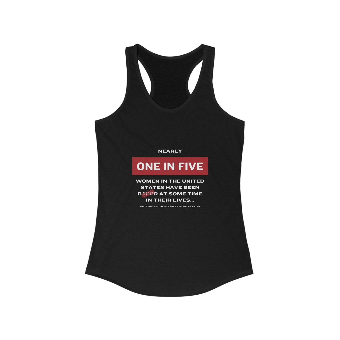 Women's Statistics Racerback Tank - White Writing