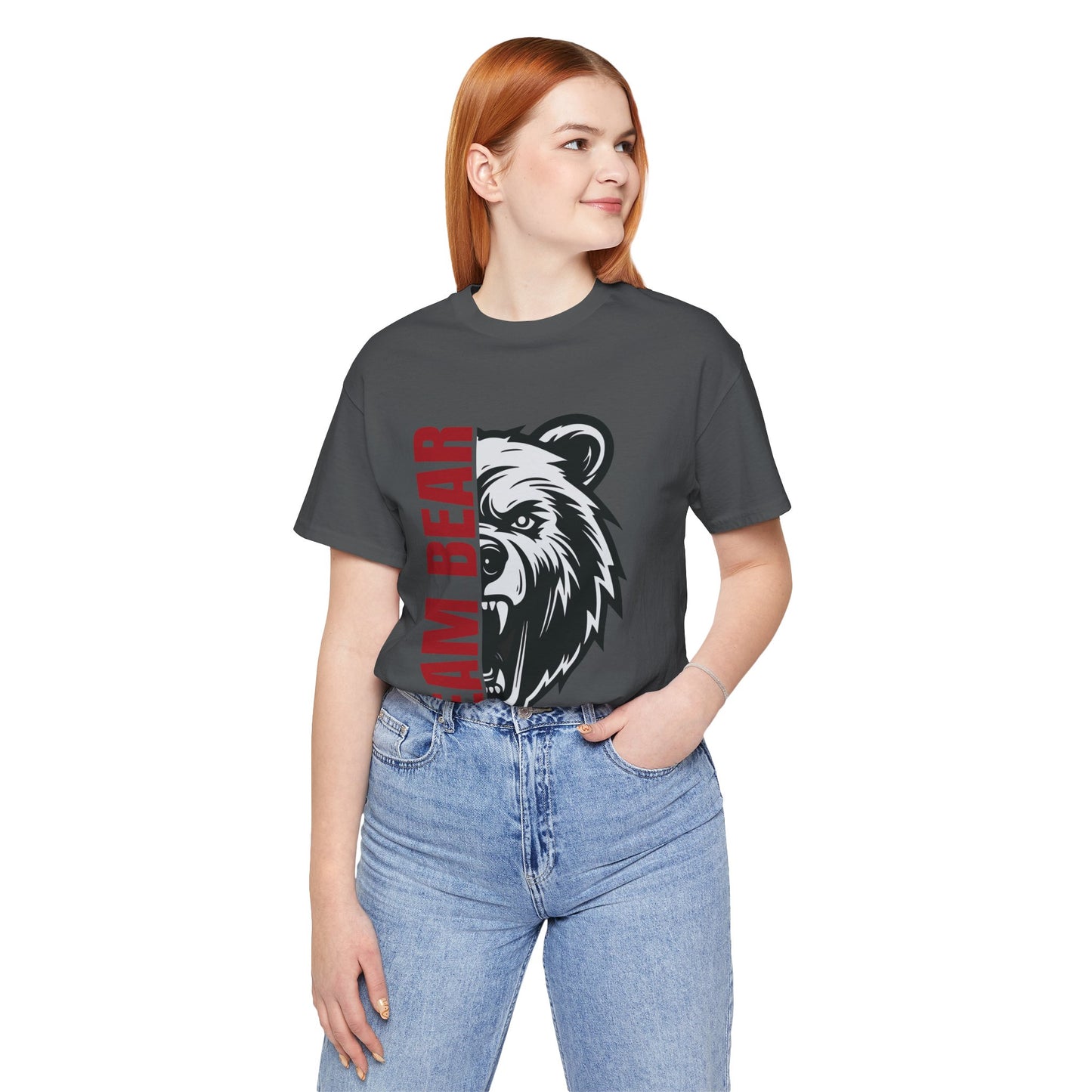 Women's "Team Bear" Tee - Red Lettering