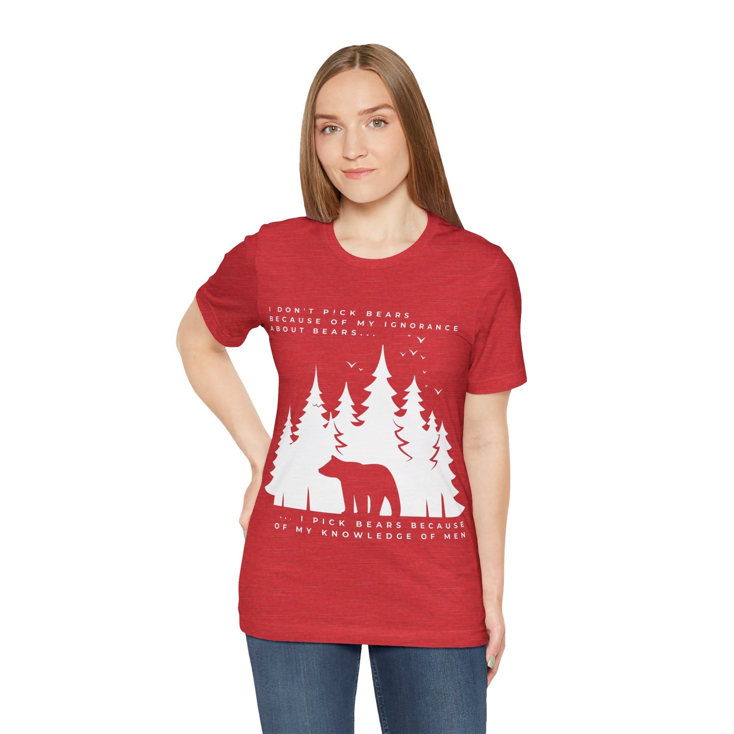 Women's Bear Quote Tee - White Graphic