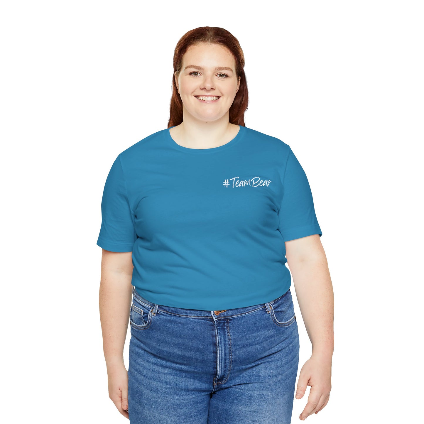 Women's Two-Sided Graphic "Team Bear" Tee - White Graphics