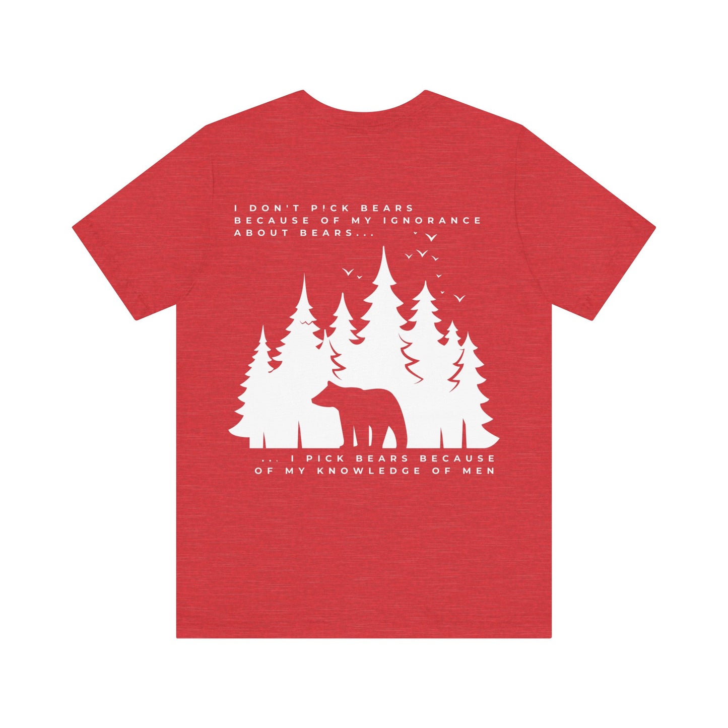 Women's Two-Sided Graphic "Team Bear" Tee - White Graphics